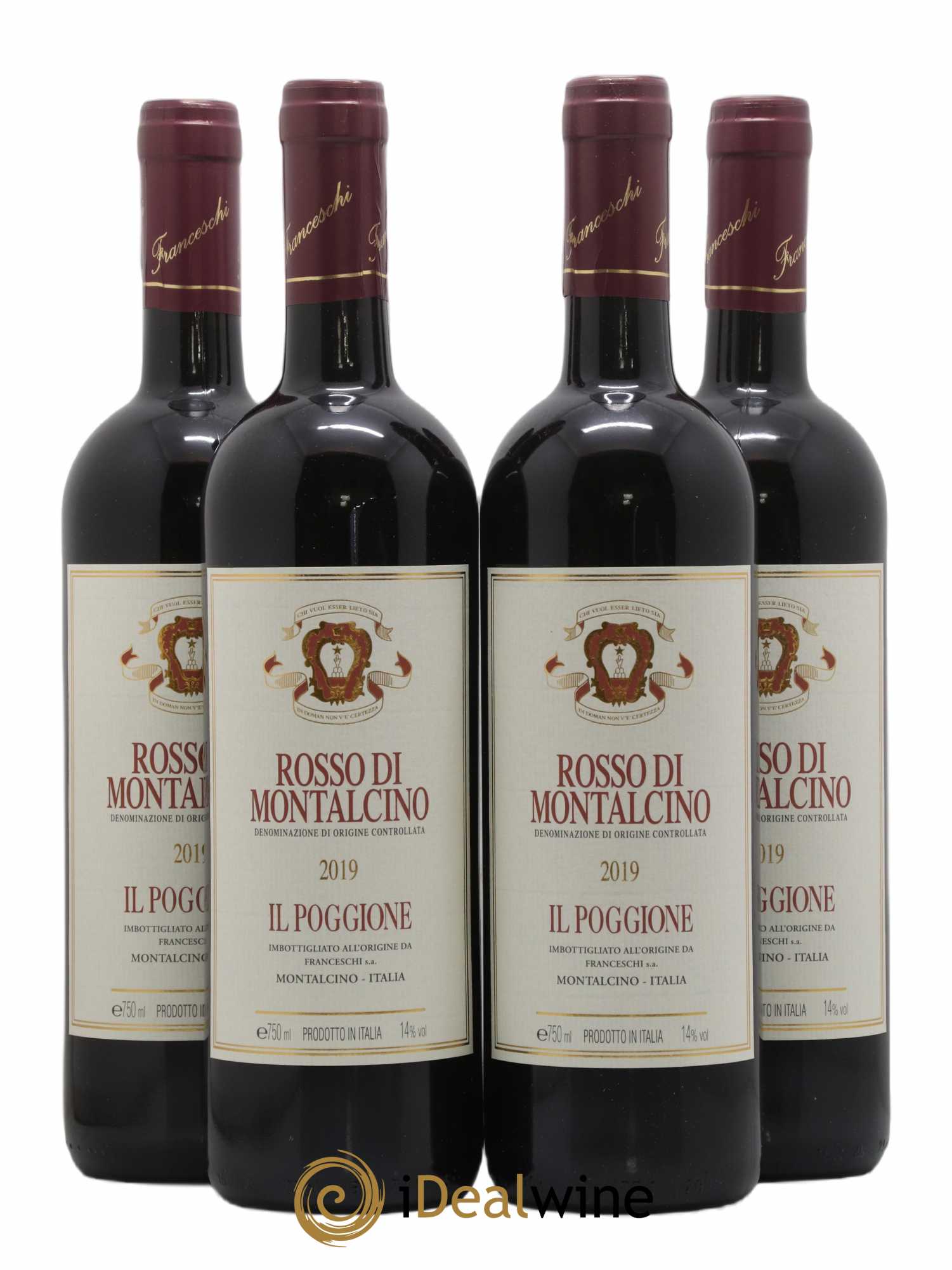 Rosso di Montalcino DOC Il Poggione Lavinio Franceschi 2019 - Lot de 4 bouteilles - 0