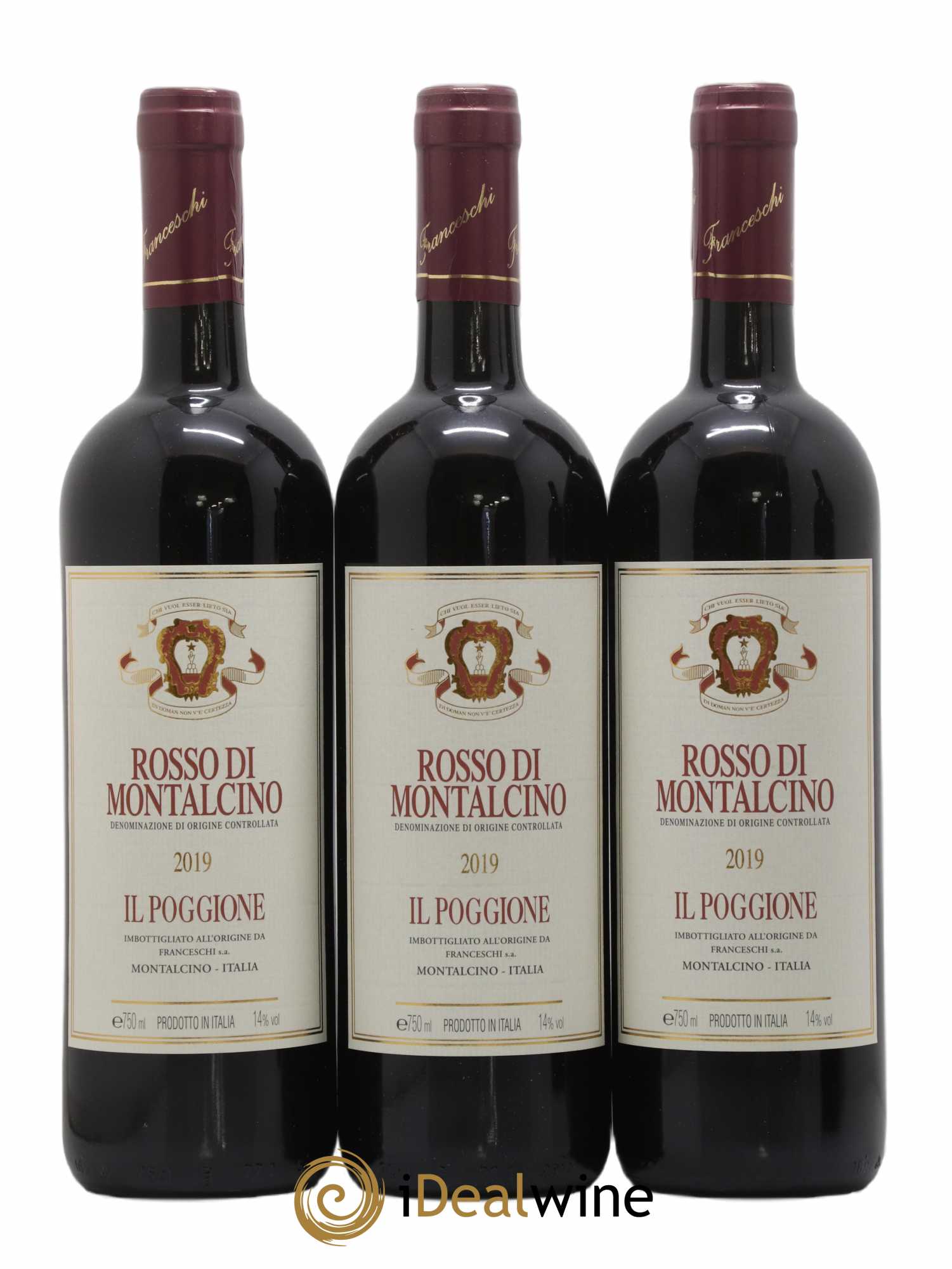 Rosso di Montalcino DOC Il Poggione Lavinio Franceschi 2019 - Lot de 3 bouteilles - 0