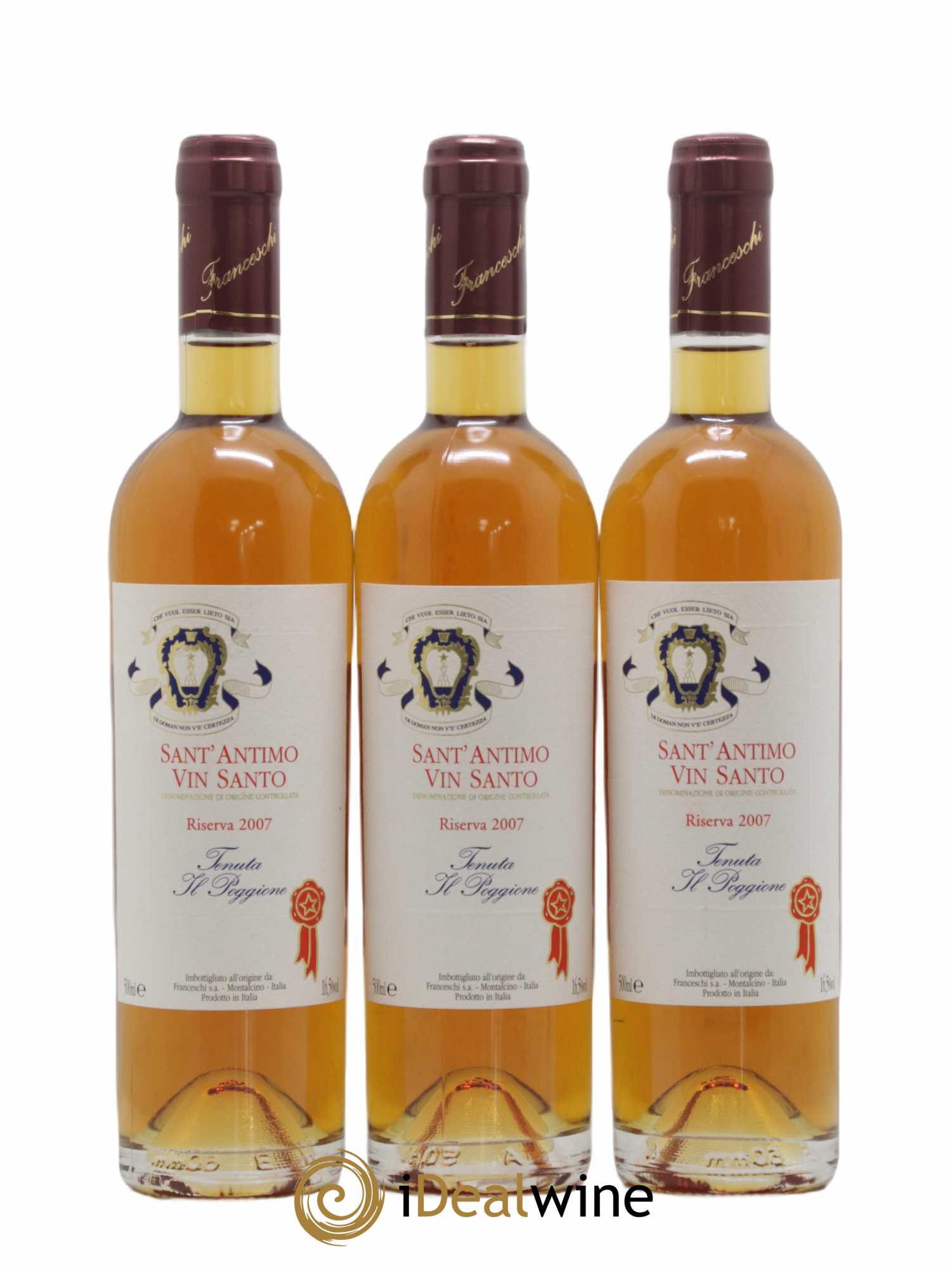 Italie Vin Santo Sant'Animo Riserva - Il Poggione 50cl 2007 - Lotto di 3 bottiglie - 0