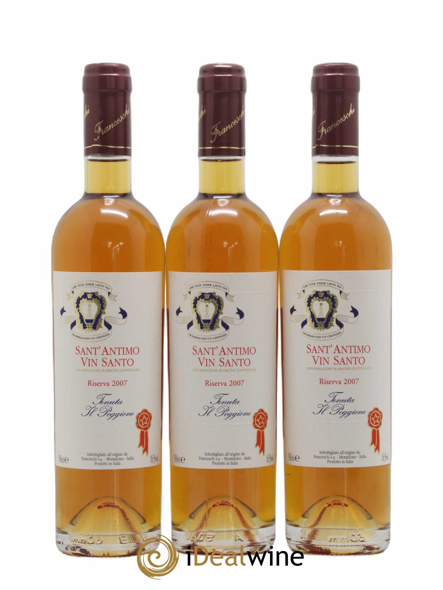 Italie Vin Santo Sant'Animo Riserva - Il Poggione 50cl 2007 - Lotto di 3 bottiglie - 0