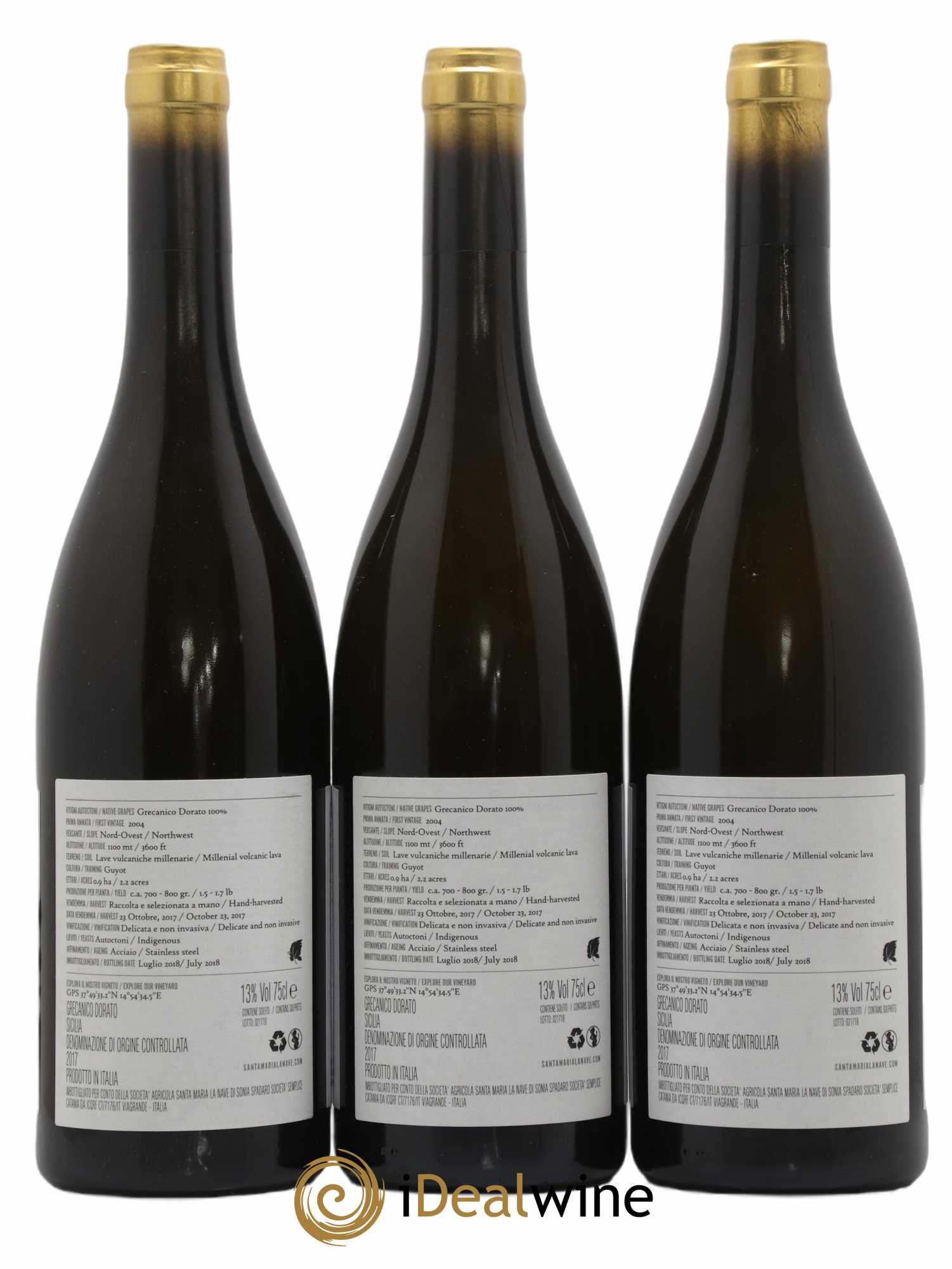 IGP Sicile Millesulmare - Santa Maria La Nave 2017 - Lot de 3 bouteilles - 1