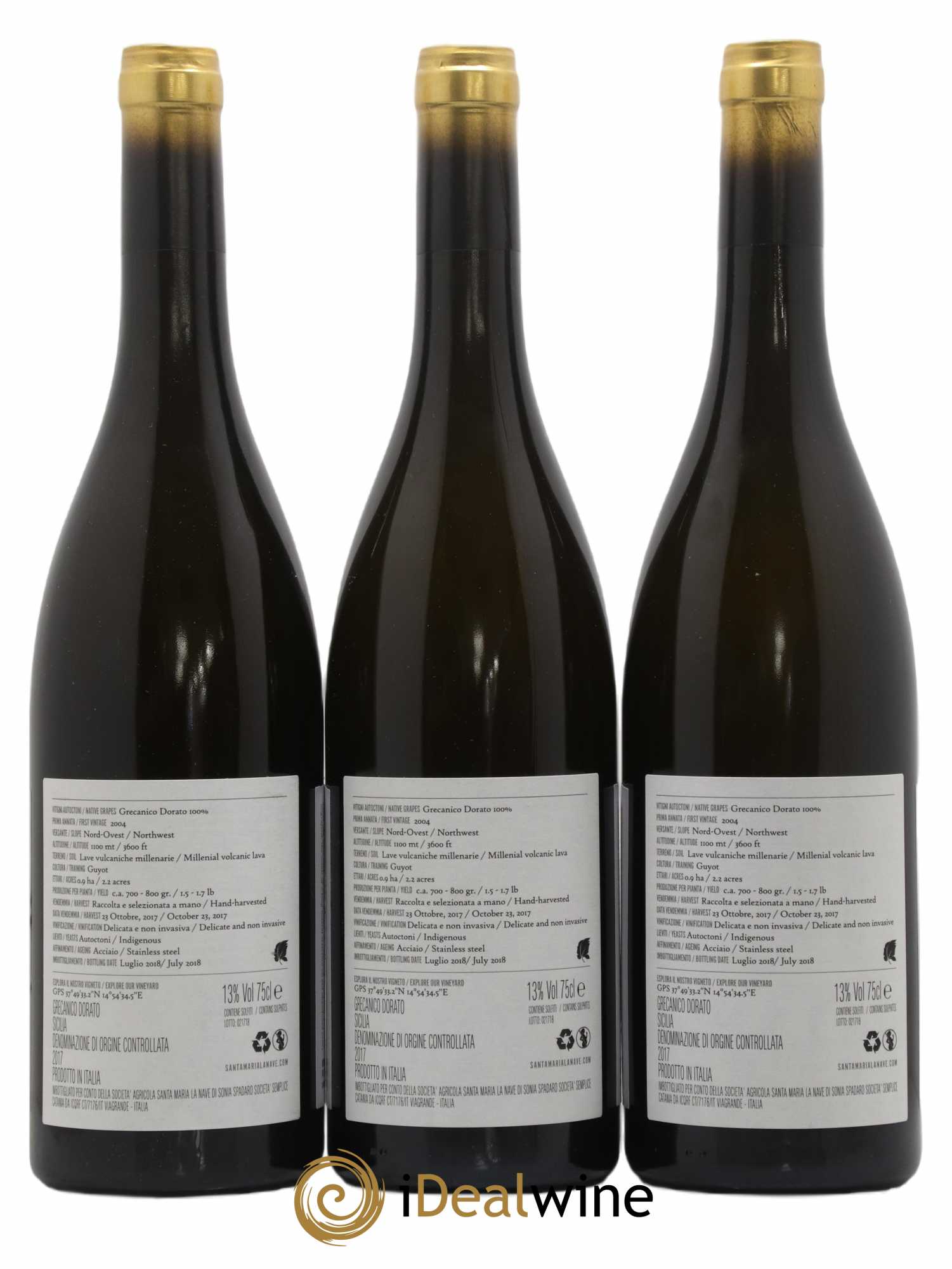 IGP Sicile Millesulmare - Santa Maria La Nave 2017 - Lot de 3 bouteilles - 1