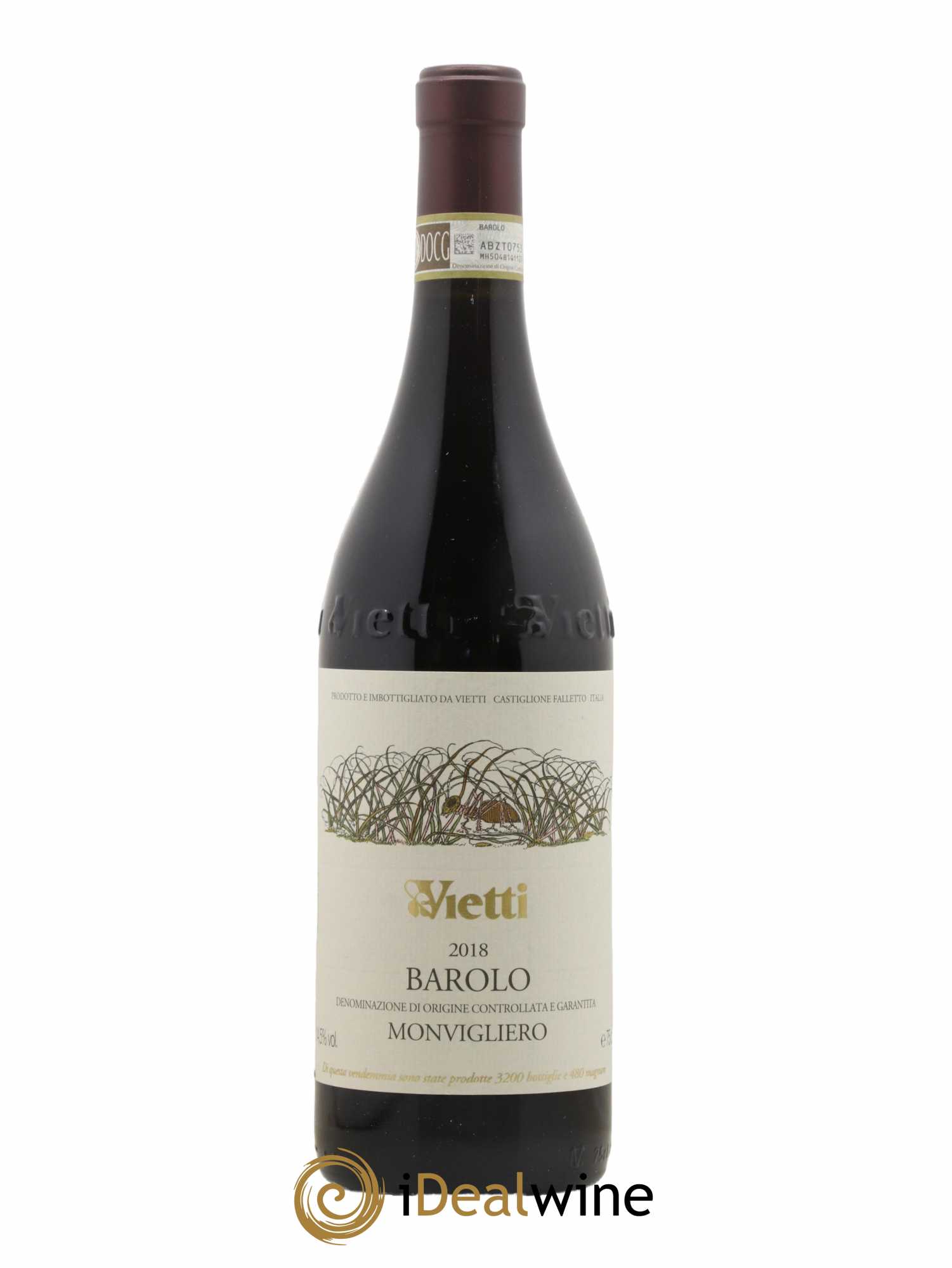 Barolo Monvigliero - Vietti 2018 - Lot de 1 bouteille - 1