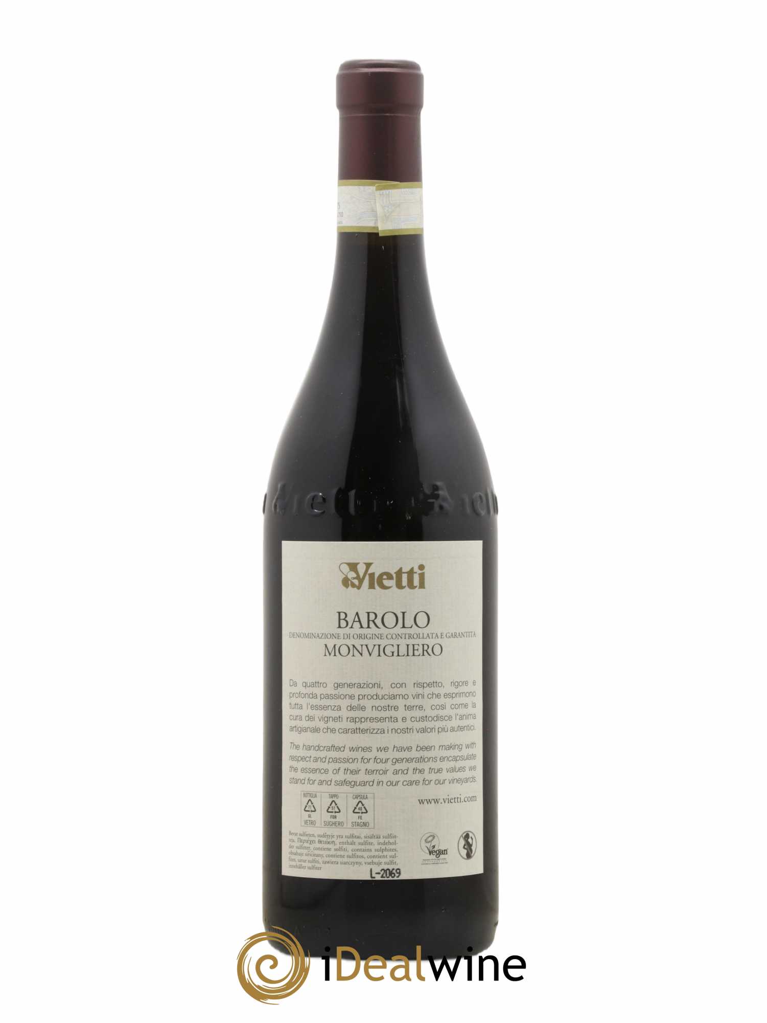 Barolo Monvigliero - Vietti 2018 - Lot de 1 bouteille - 2