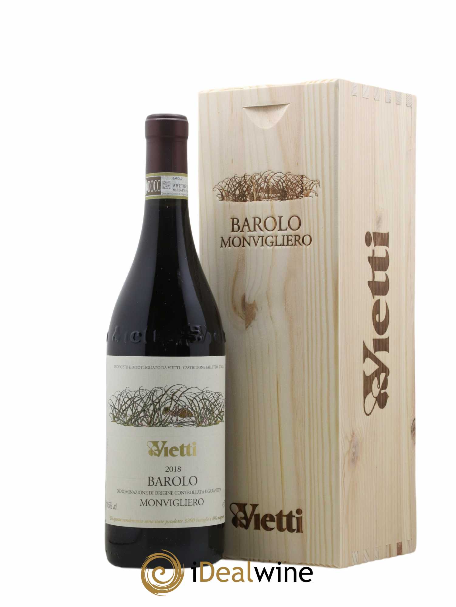 Barolo Monvigliero - Vietti 2018 - Lot de 1 bouteille - 0