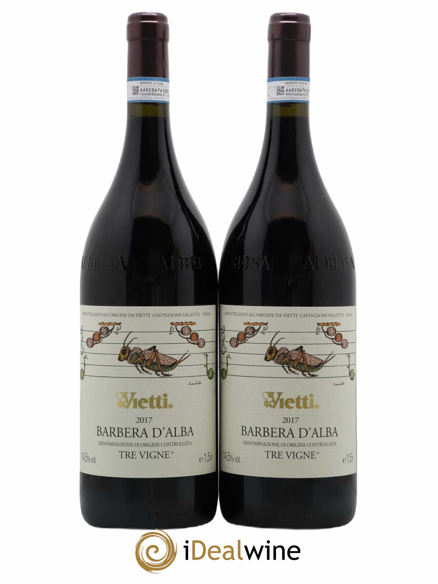 Barbera d'Alba DOC Tre Vigne Vietti 2017 - Lot de 2 magnums - 0