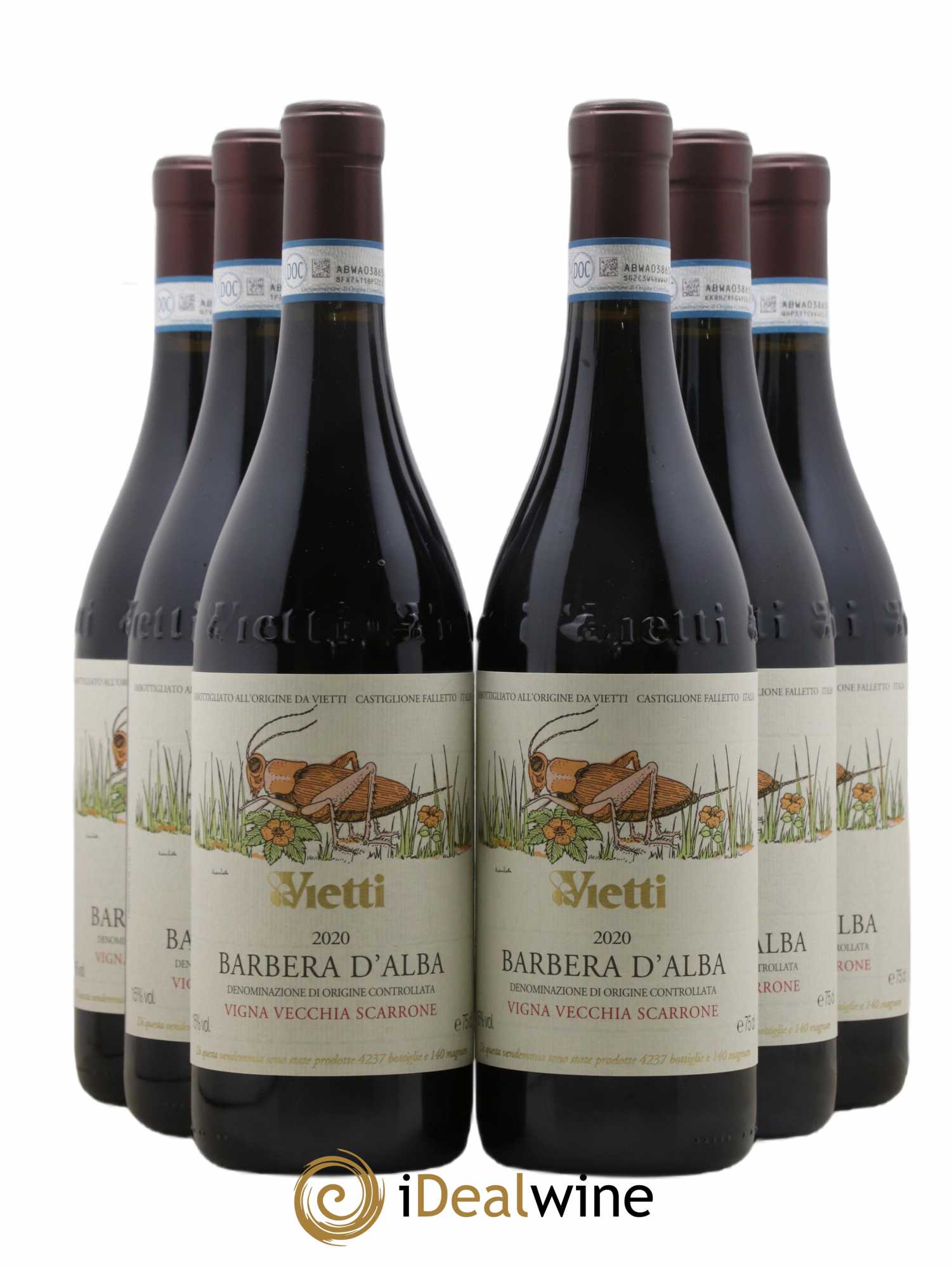 Barbera d'Alba DOC Scarrone Vigna Vecchia BIO - Vietti 2020 - Lot de 6 bouteilles - 0