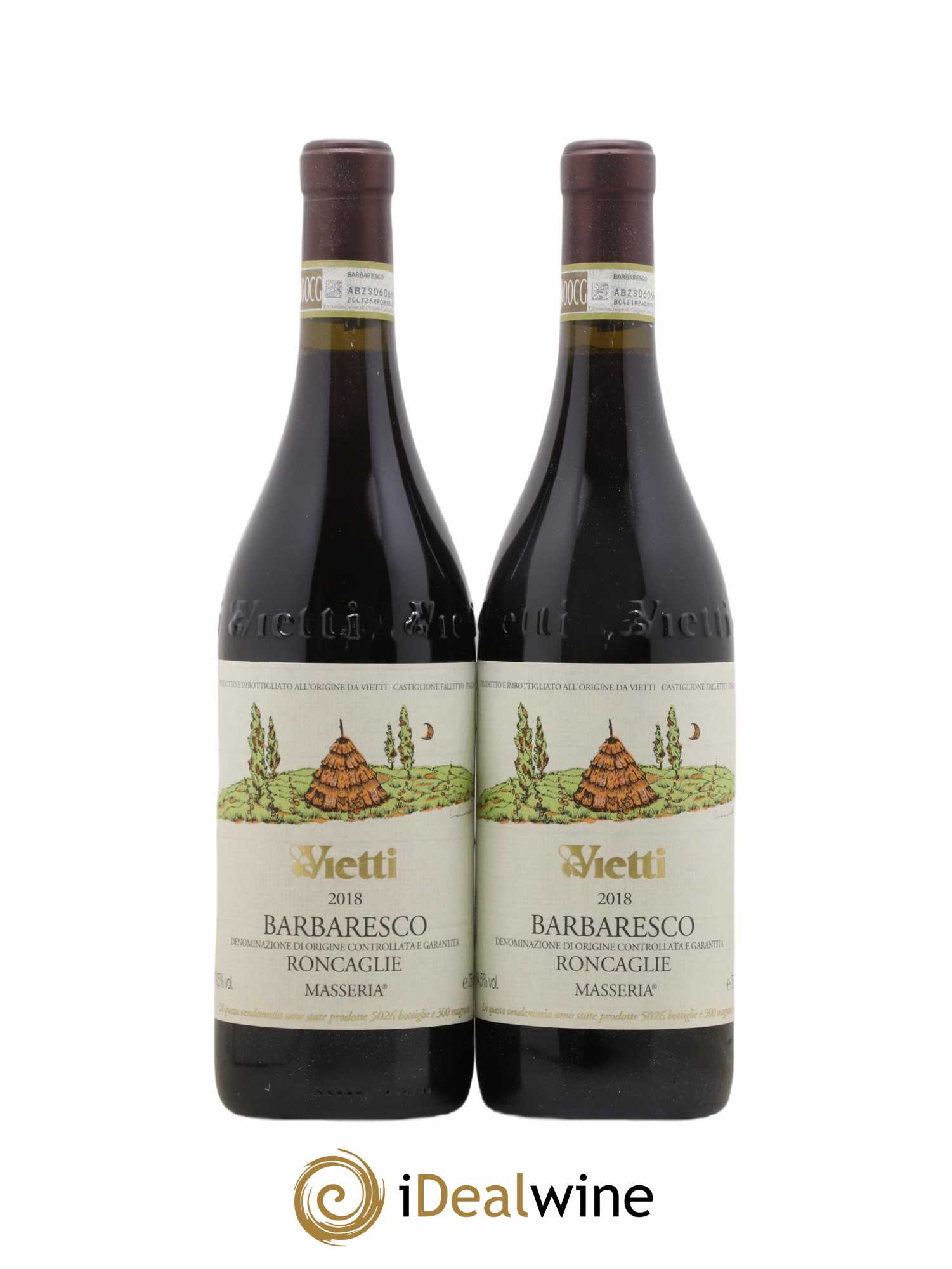 Barbaresco DOCG Roncaglie Masseria - Vietti 2018 - Lot de 2 bouteilles - 0