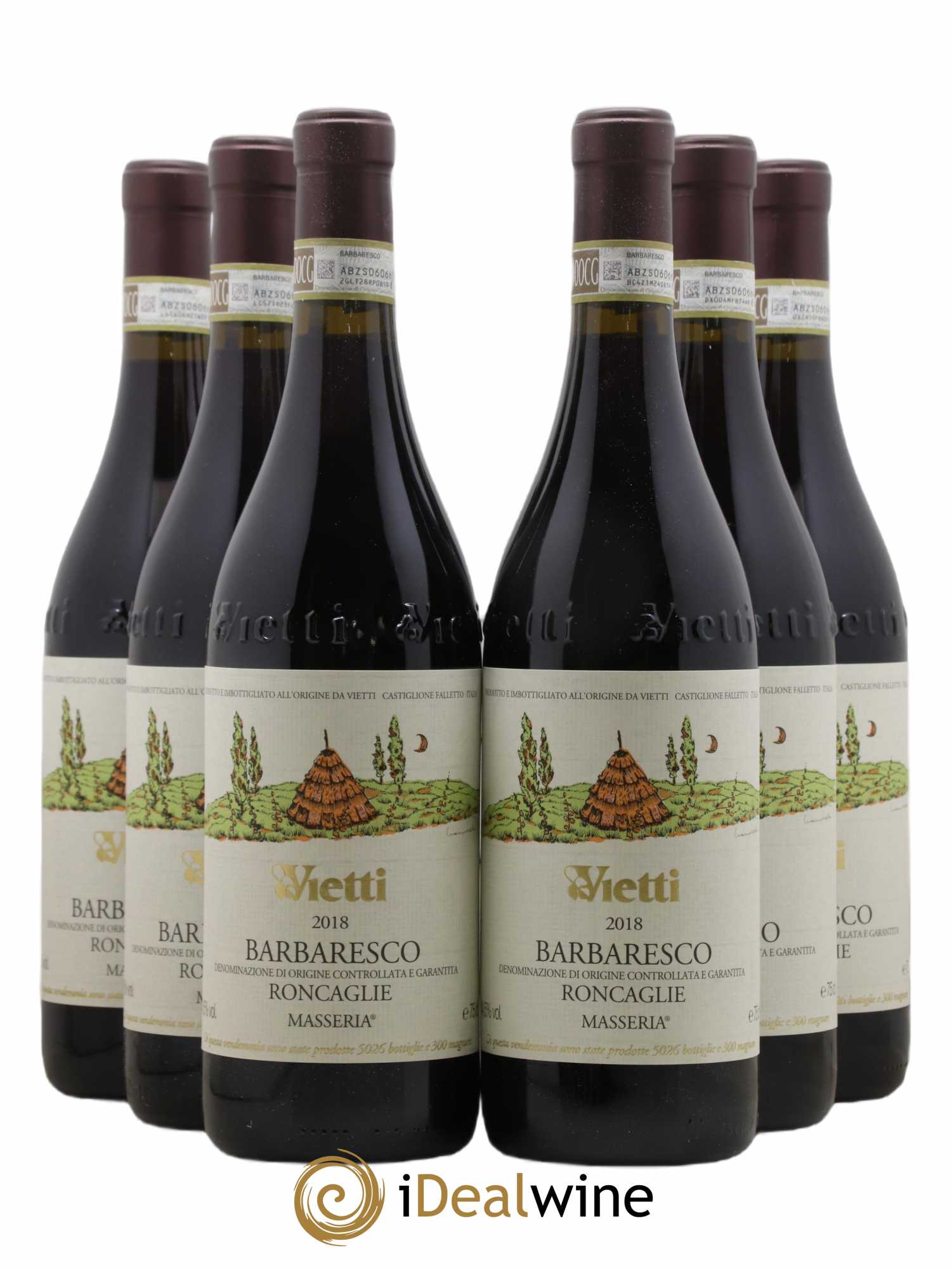 Barbaresco DOCG Roncaglie Masseria - Vietti 2018 - Lot de 6 bouteilles - 0
