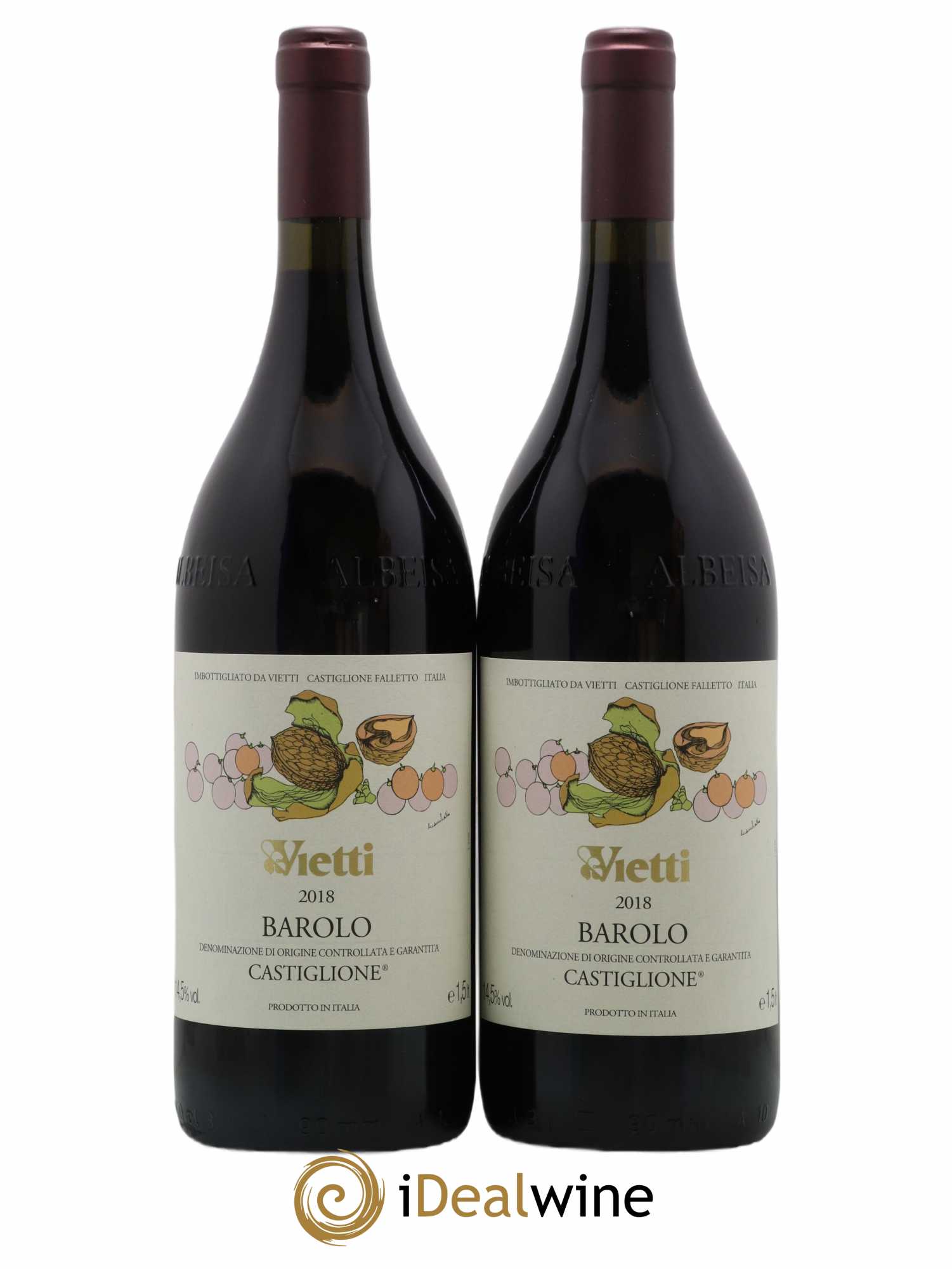 Barolo DOCG Castiglione Vietti 2018 - Lot de 2 magnums - 0