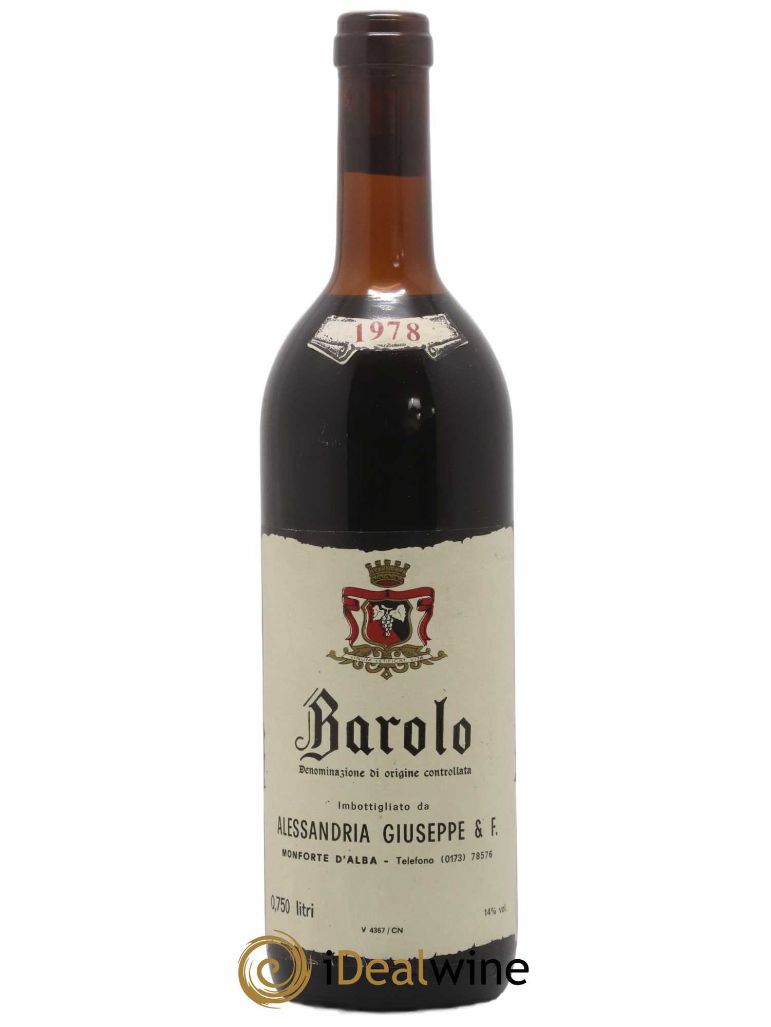 Barolo DOCG Fratelli Alessandria 1978 - Lot de 1 bouteille - 0