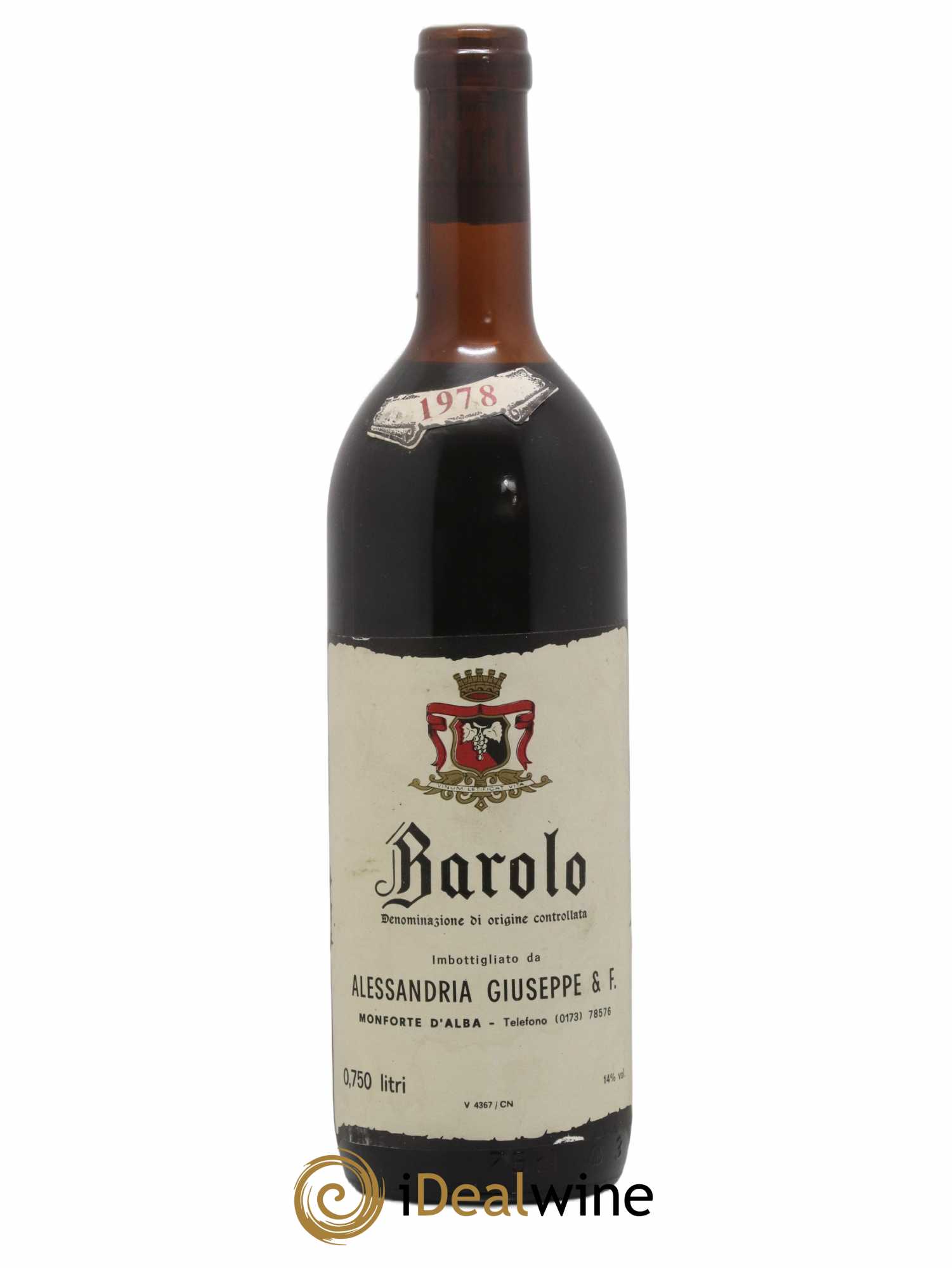 Barolo DOCG Fratelli Alessandria 1978 - Lot de 1 bouteille - 0