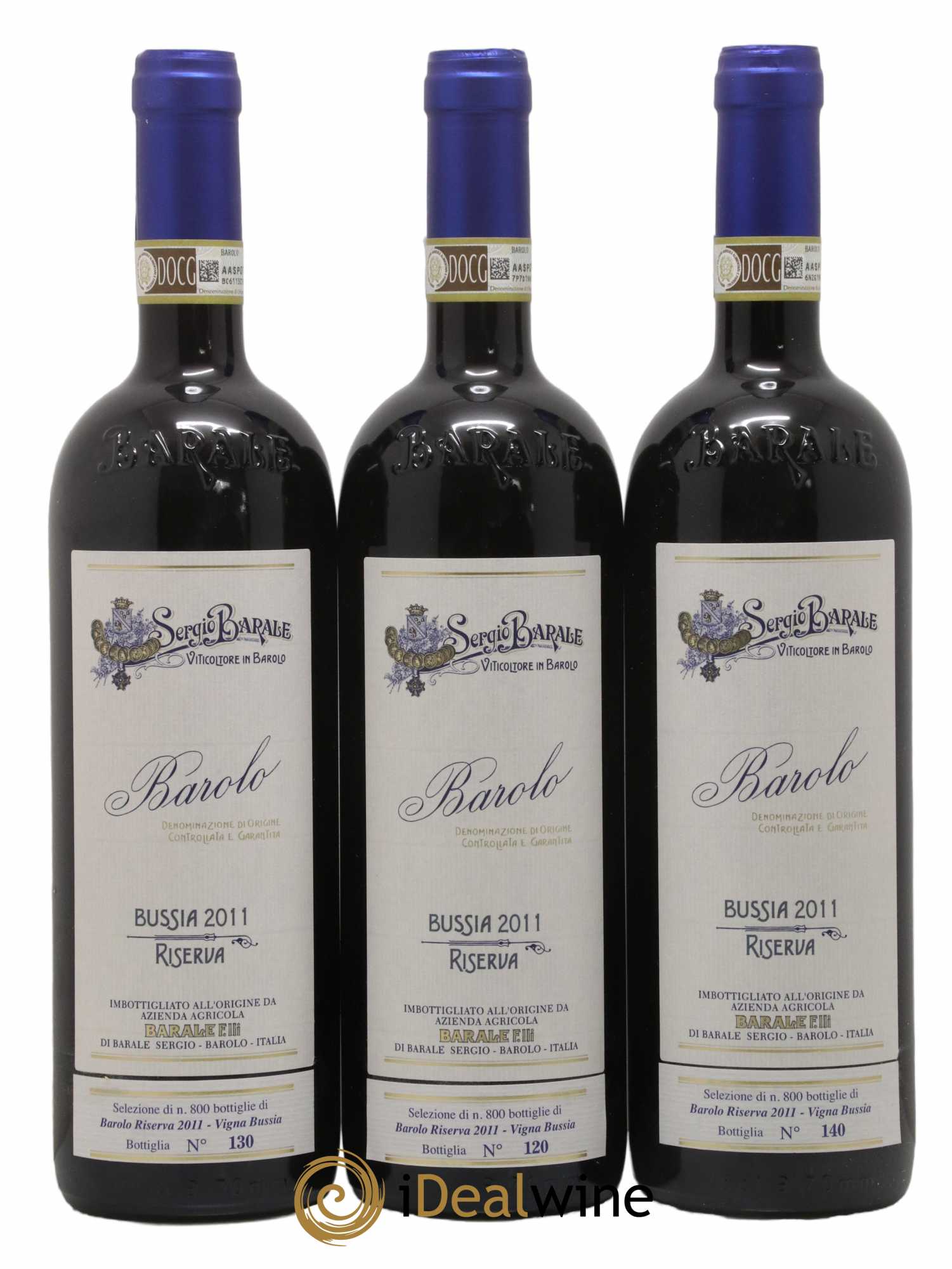 Barolo DOCG Fratelli Barale Bussia Fratelli Barale Riserva 2011 - Lot de 3 bouteilles - 0