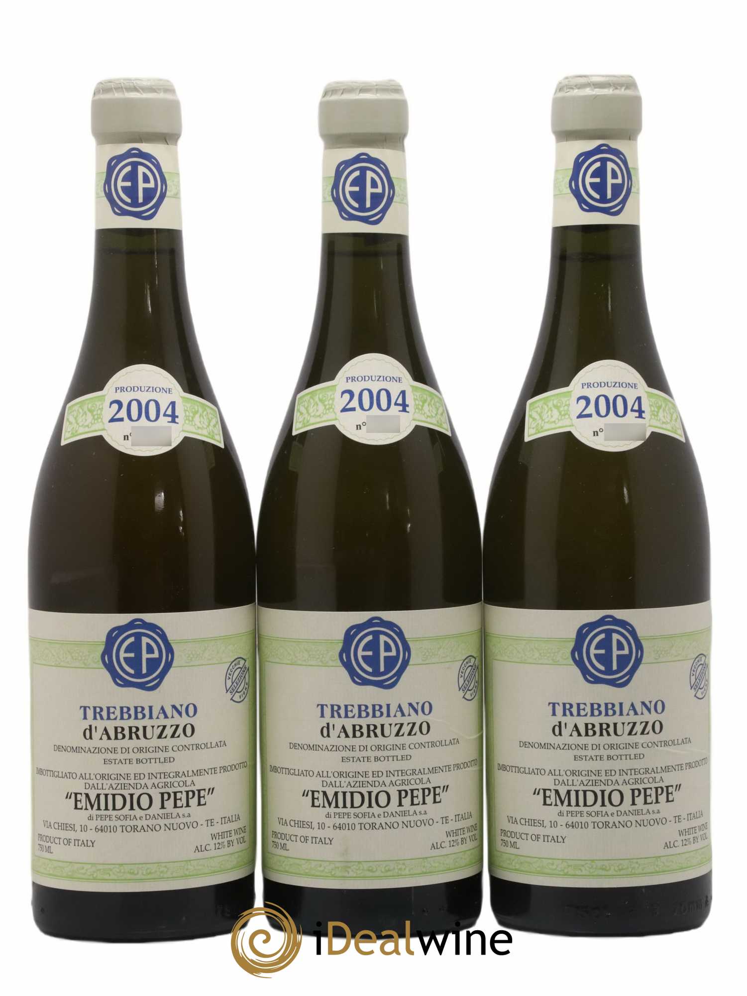 Trebbiano d'Abruzzo DOC Vecchie Viti Emidio Pepe 2004 - Lot de 3 bouteilles - 0