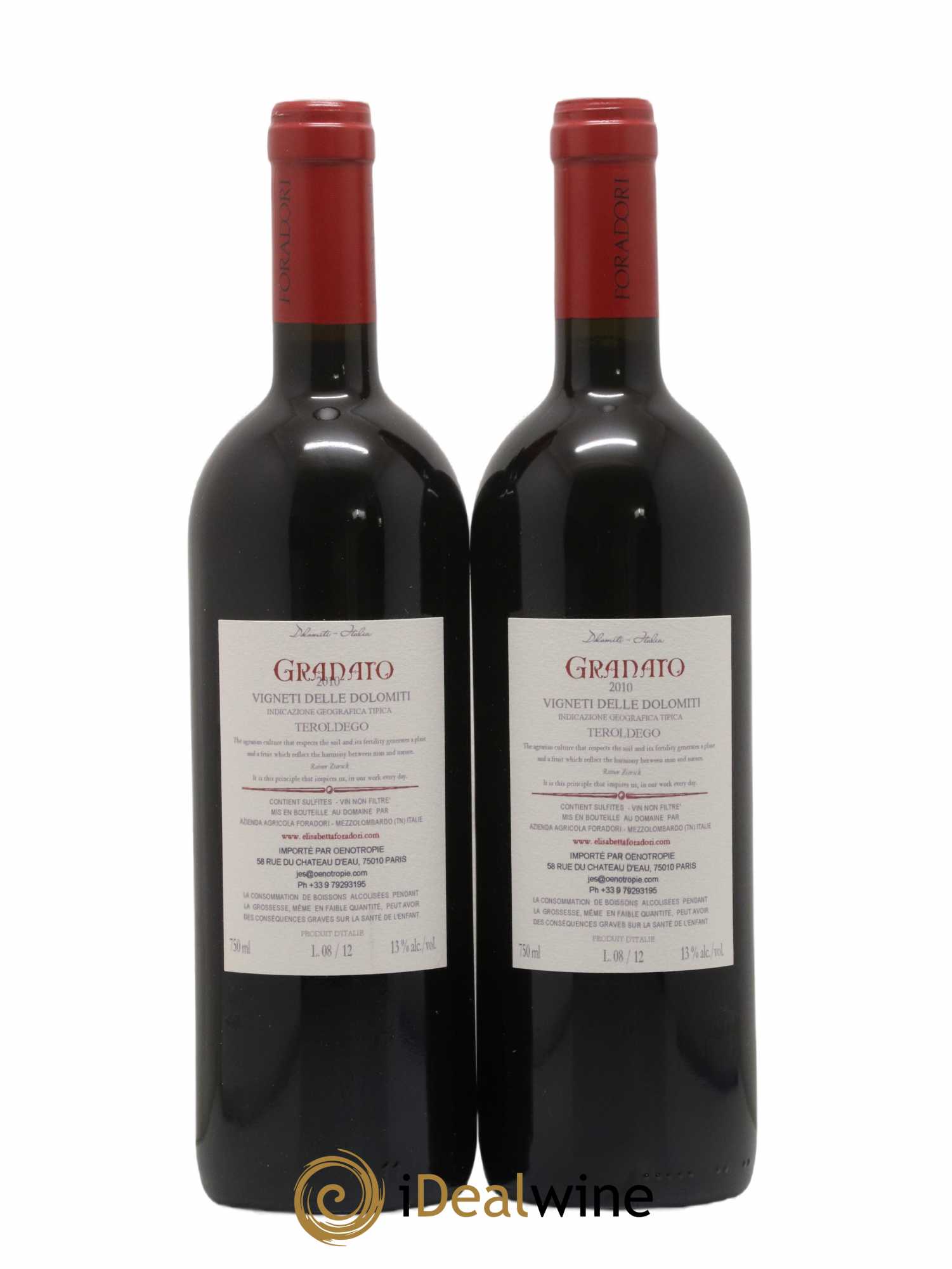 Vigneti delle Dolomiti IGT Granato Elisabetta Foradori 2010 - Lot de 2 bouteilles - 1