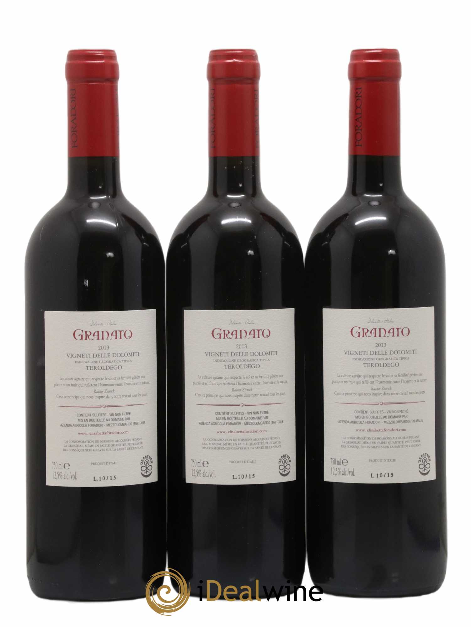 Vigneti delle Dolomiti IGT Granato Elisabetta Foradori 2013 - Lot de 3 bouteilles - 1