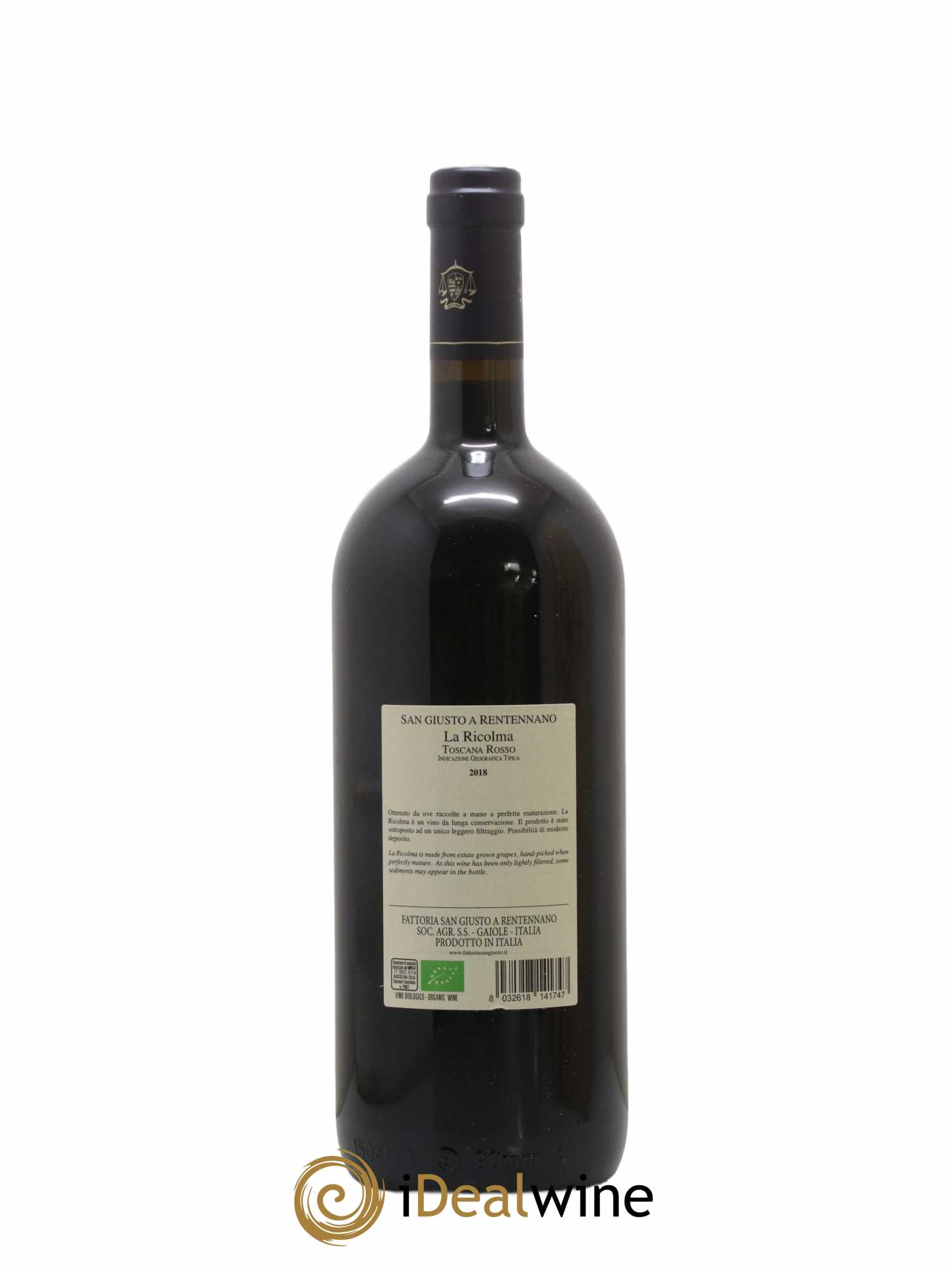 Merlot di Toscana IGT San Giusto A Rentennano La Ricolma Famille Martini di Cigala 2018 - Lot de 1 magnum - 1