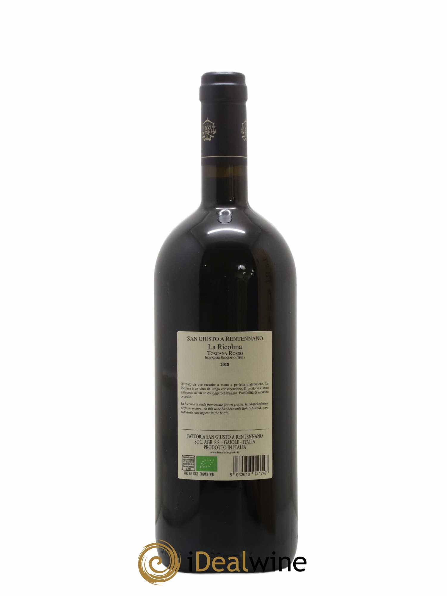 Merlot di Toscana IGT San Giusto A Rentennano La Ricolma Famille Martini di Cigala 2018 - Lot de 1 magnum - 1