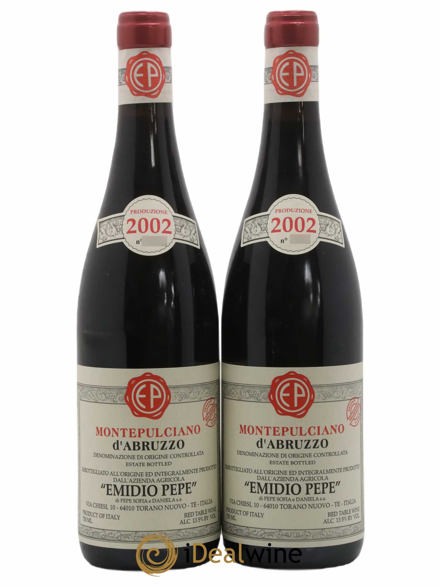 Montepulciano d'Abruzzo DOC Emidio Pepe 2002 - Lot de 2 bouteilles - 0