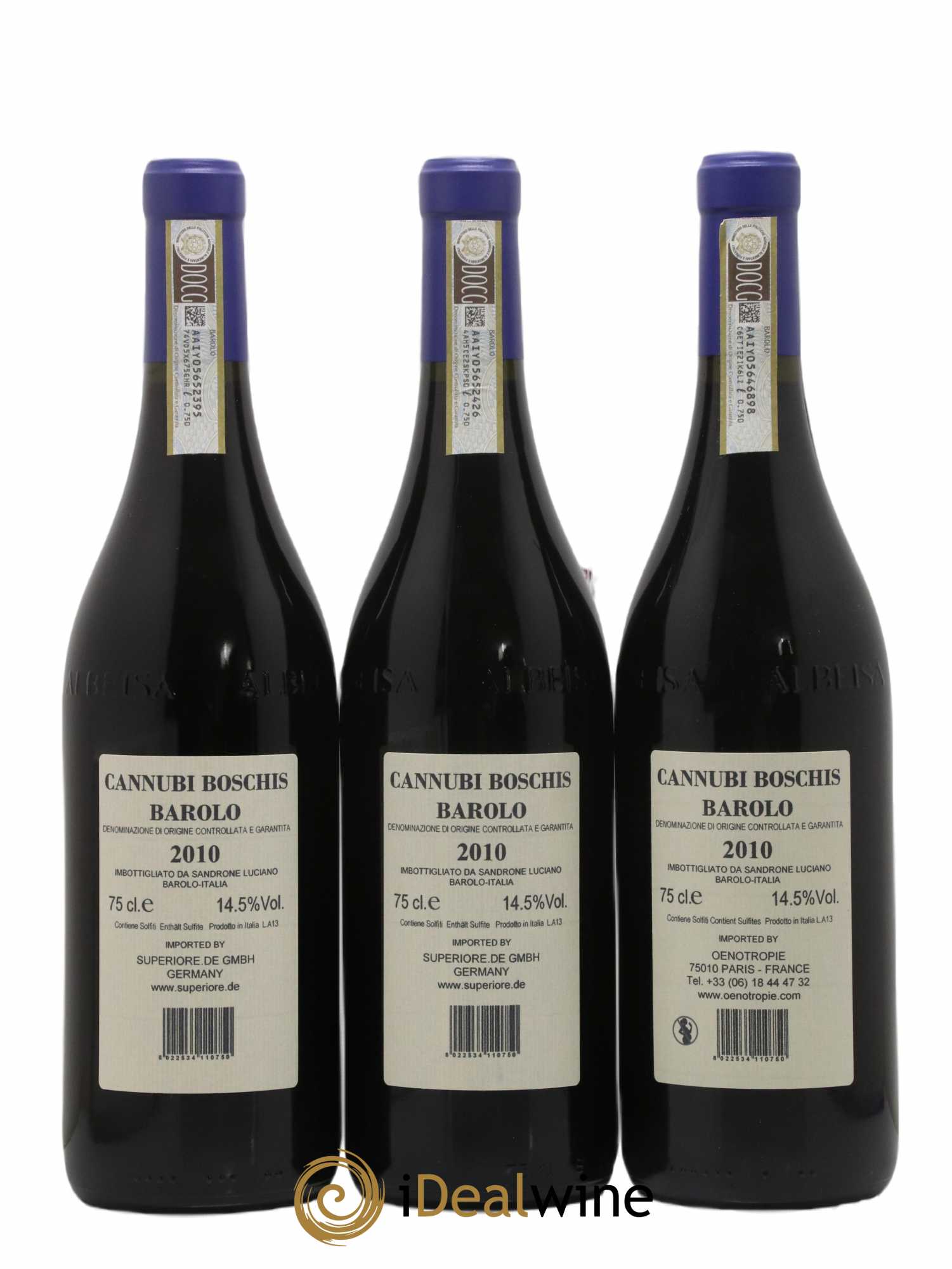 Barolo DOCG Aleste (anciennement Cannubi Boschis) Luciano Sandrone 2010 - Lot de 3 bouteilles - 1