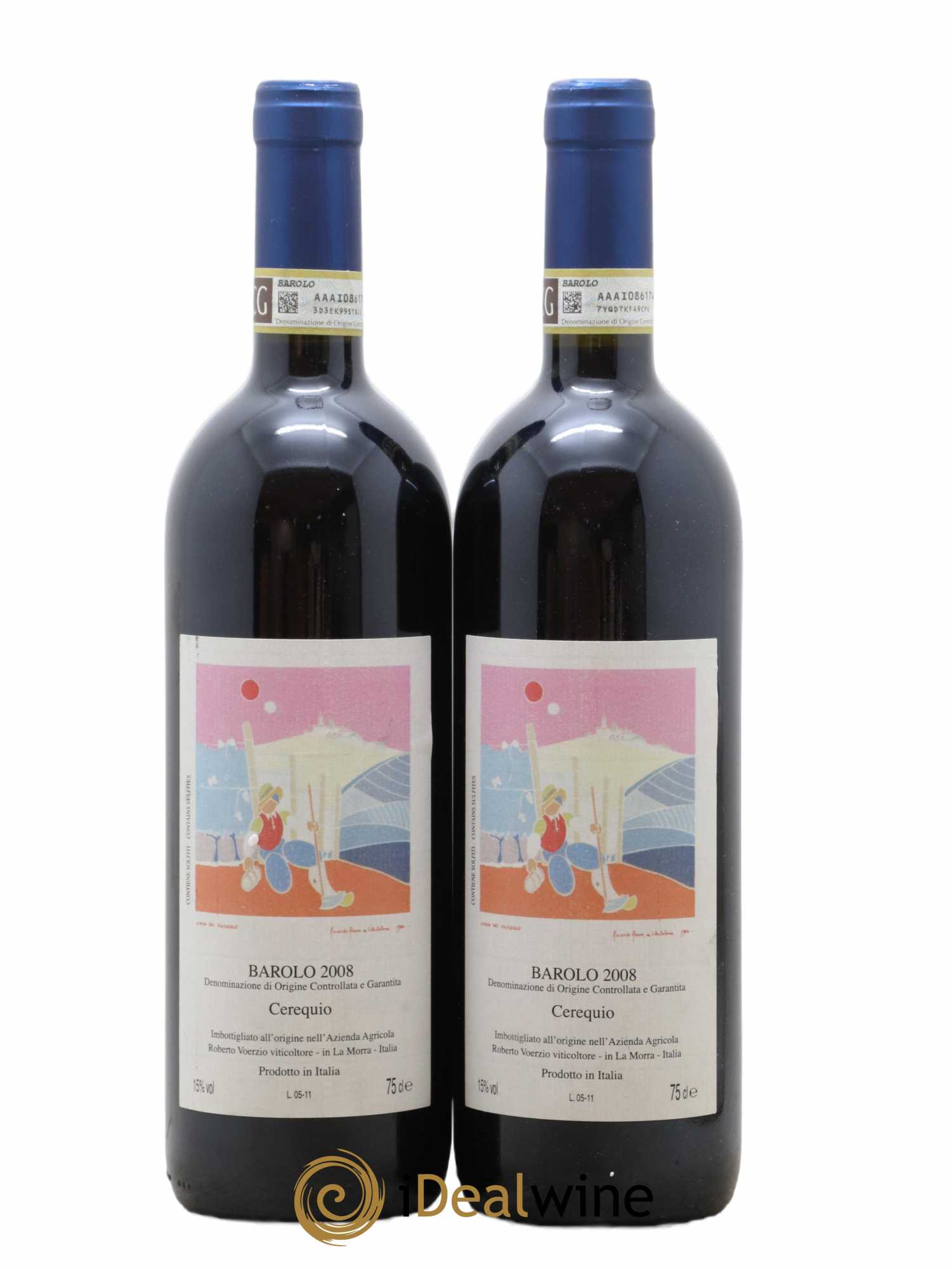Barolo DOCG Cerequio Roberto Voerzio 2008 - Lot de 2 bouteilles - 0