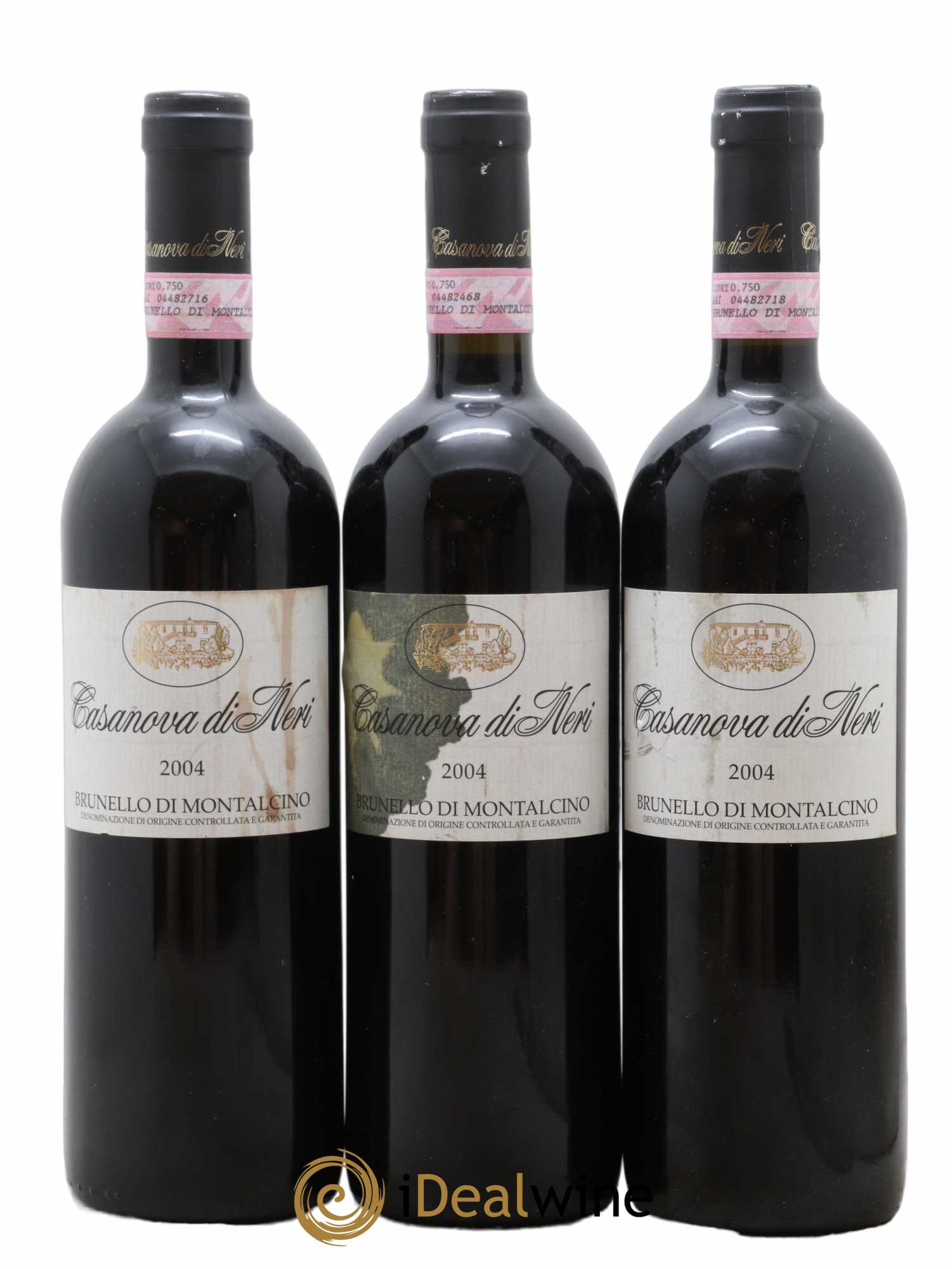 Brunello di Montalcino Casanova di Neri 2004 - Lot de 3 bouteilles - 0