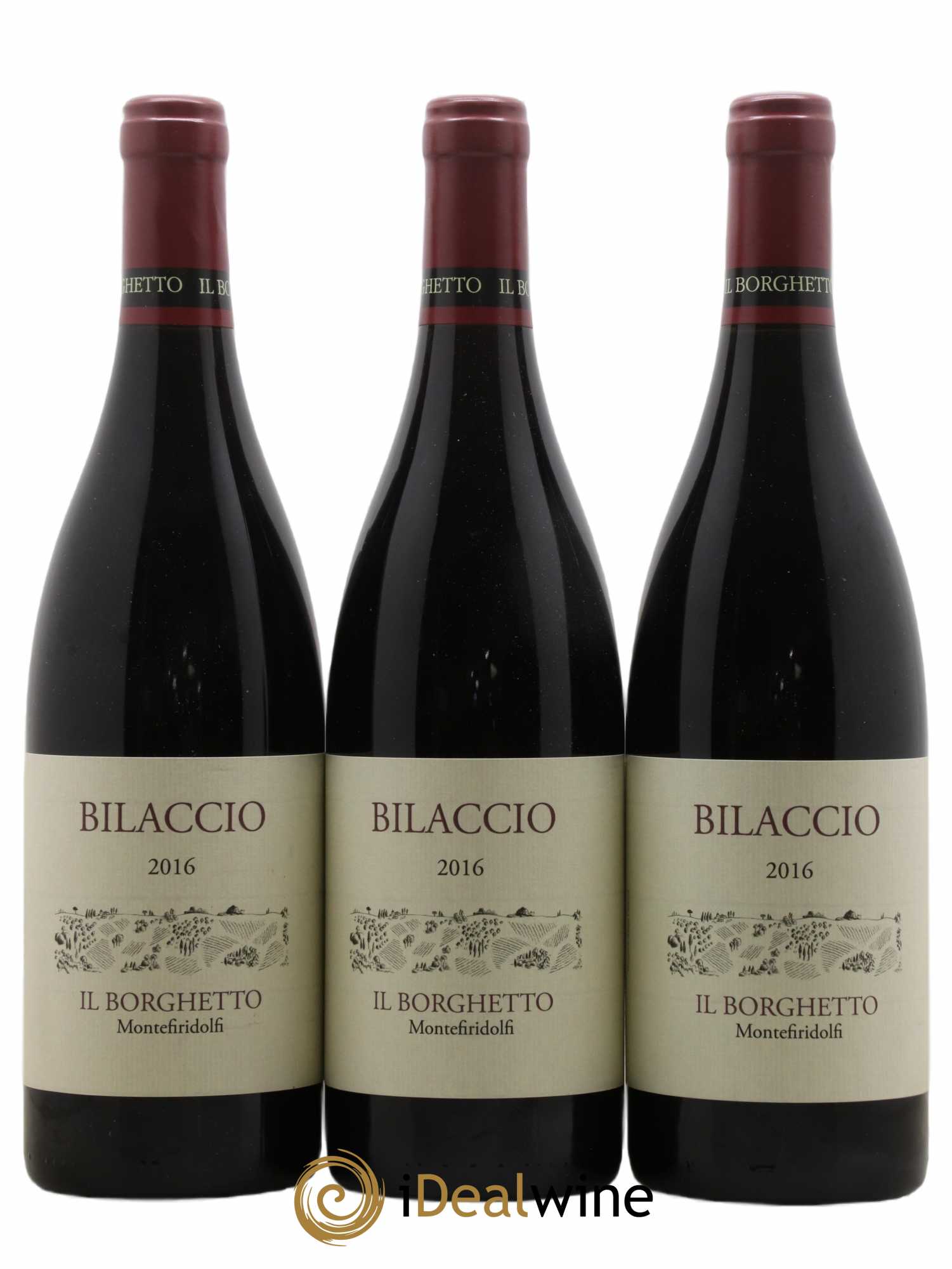 Toscana IGT Bilaccio Il Borghetto 2016 - Lot de 3 bouteilles - 0