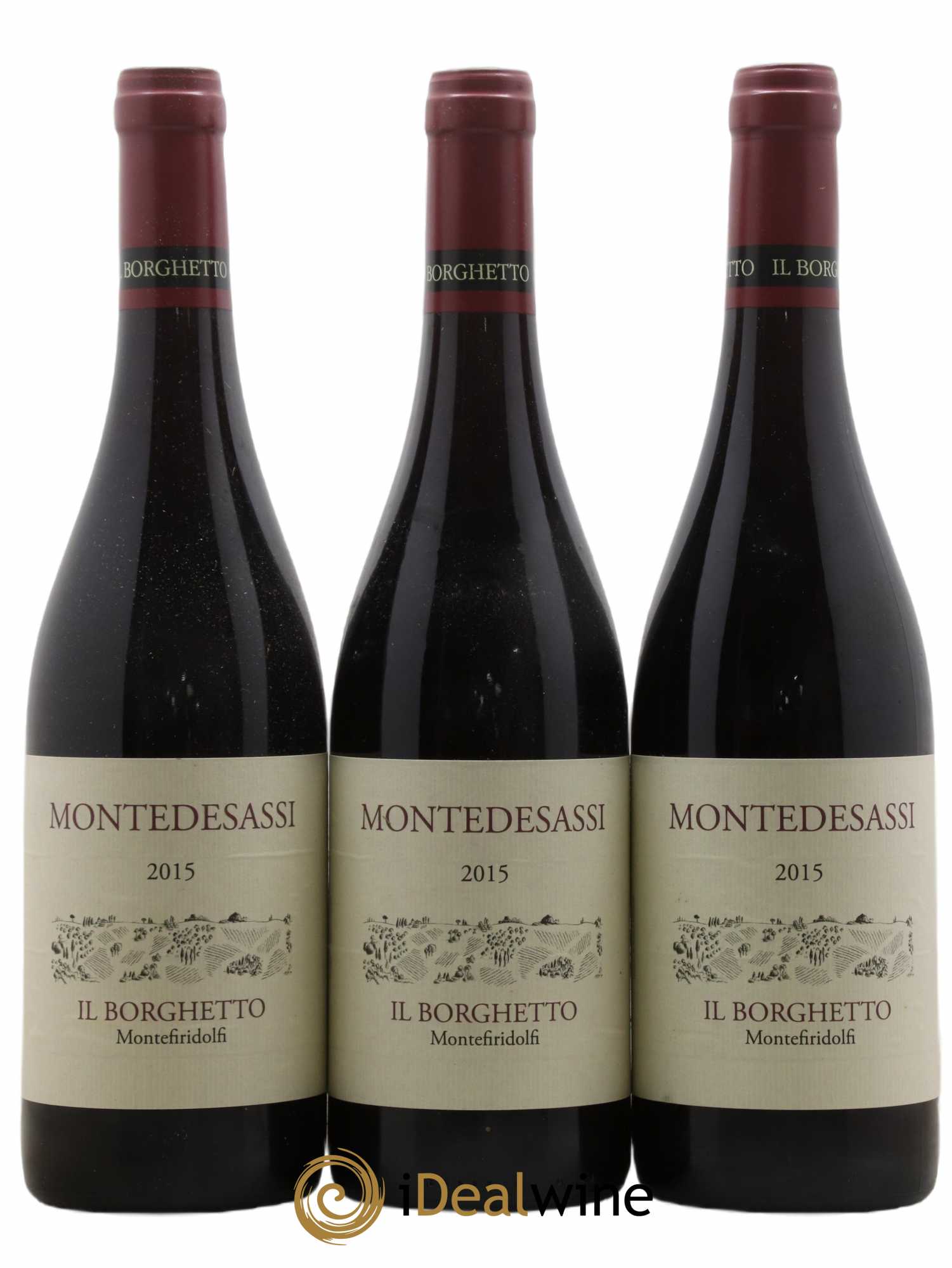 Toscana IGT Monte De Sassi Il Borghetto 2015 - Lot de 6 bouteilles - 2
