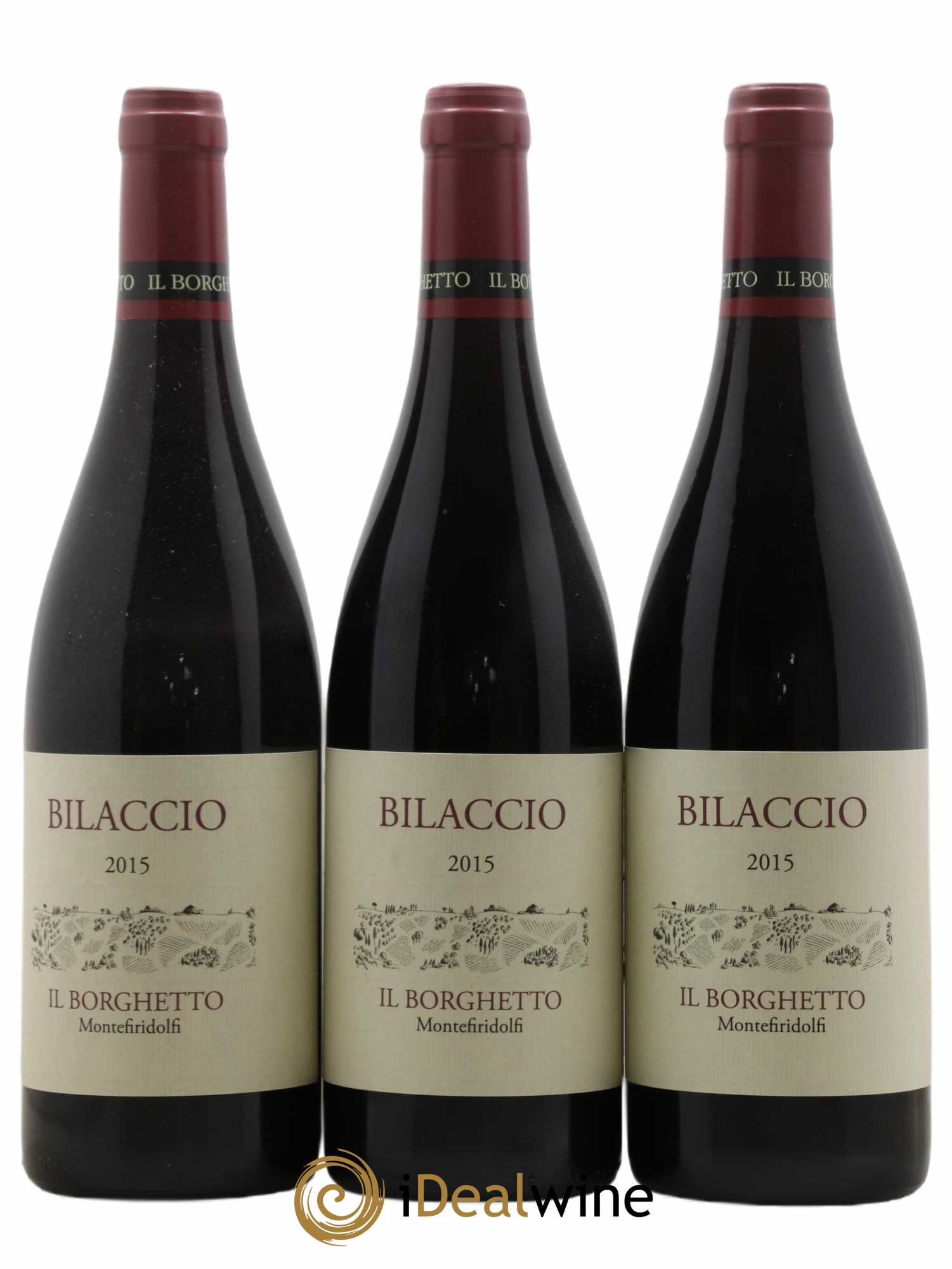 Toscana IGT Bilaccio Il Borghetto 2015 - Lot de 3 bouteilles - 0