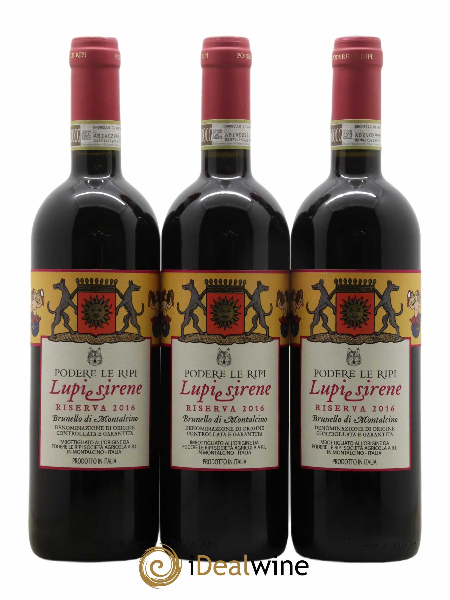 Brunello di Montalcino DOCG Lupi e Sirene Riserva Podere Le Ripi 2016 - Lotto di 6 bottiglie - 1