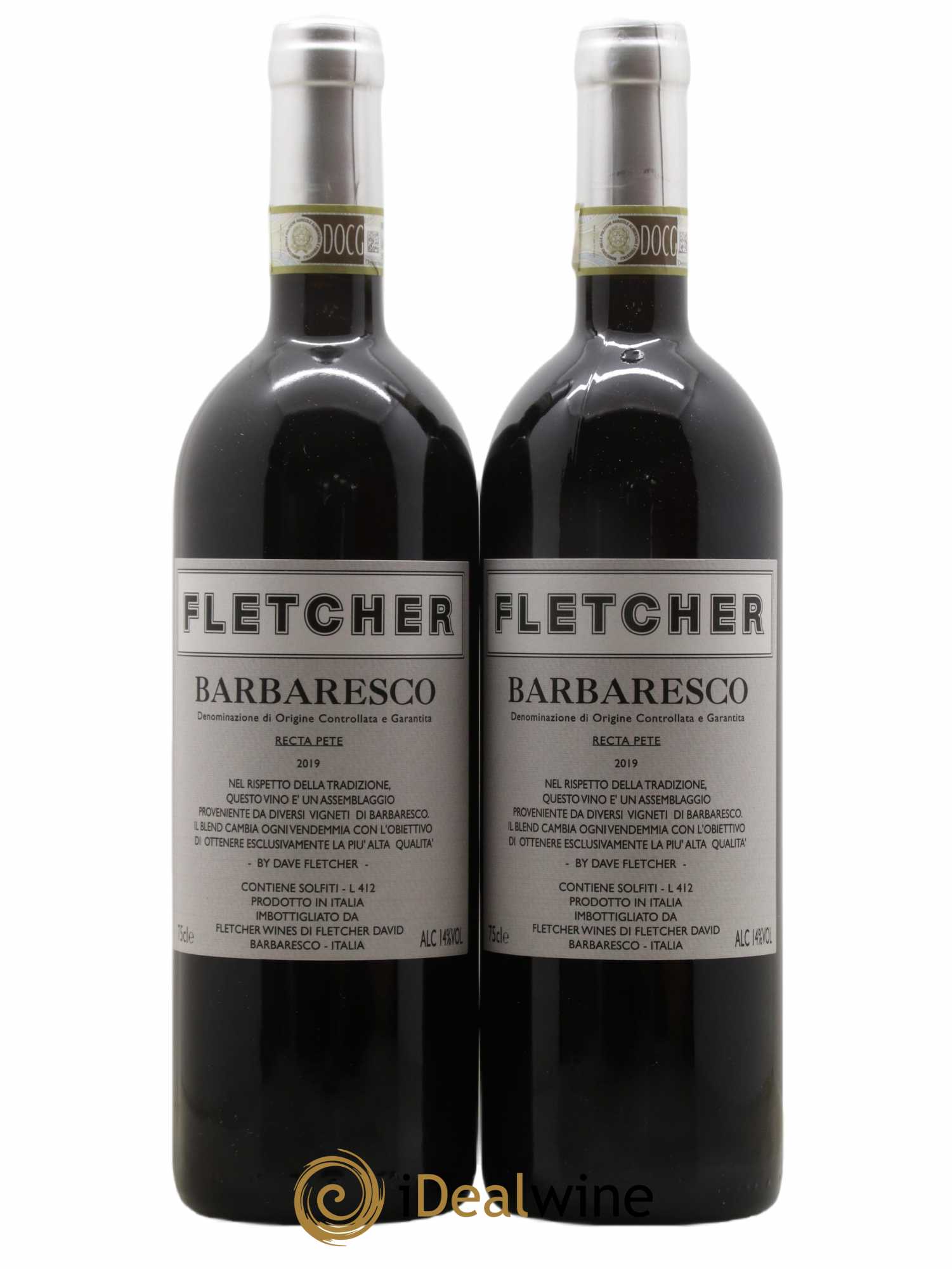 Barbaresco DOCG Recta Pete Dave Fletcher 2019 - Lot de 2 bouteilles - 0