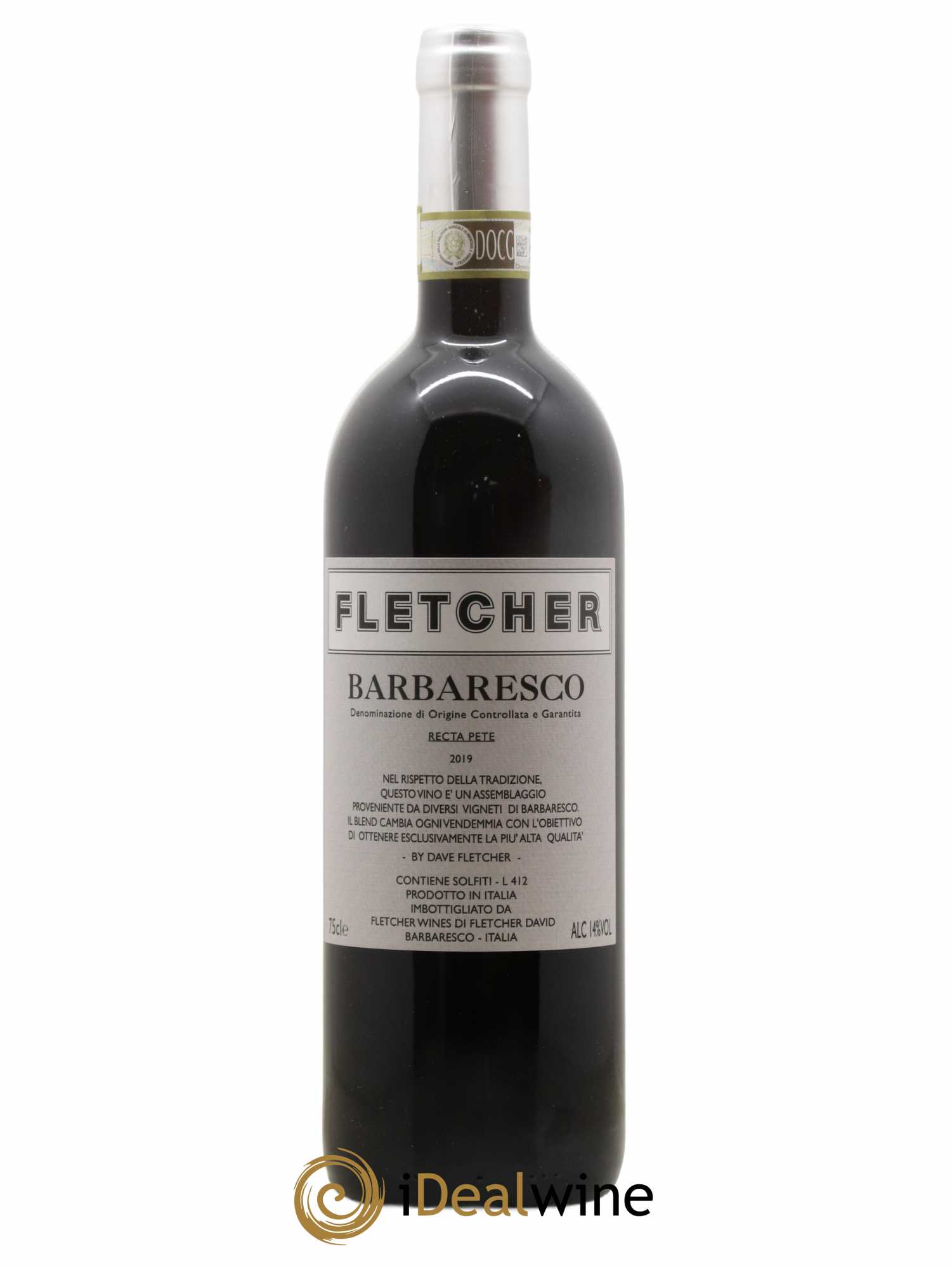 Barbaresco DOCG Recta Pete Dave Fletcher 2019 - Lot de 1 bouteille - 0