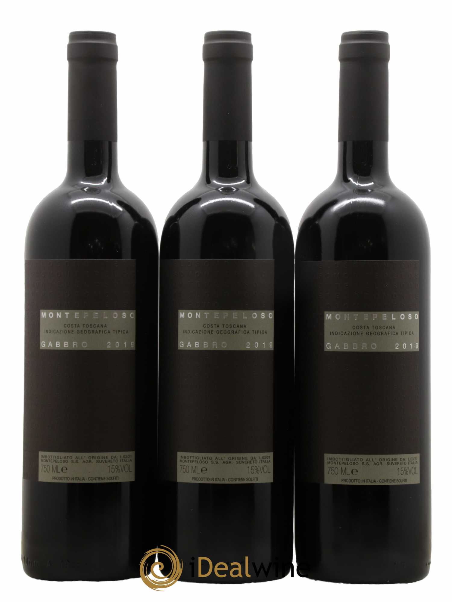 Toscana IGT Gabbro Montepeloso 2019 - Lot de 3 bouteilles - 0