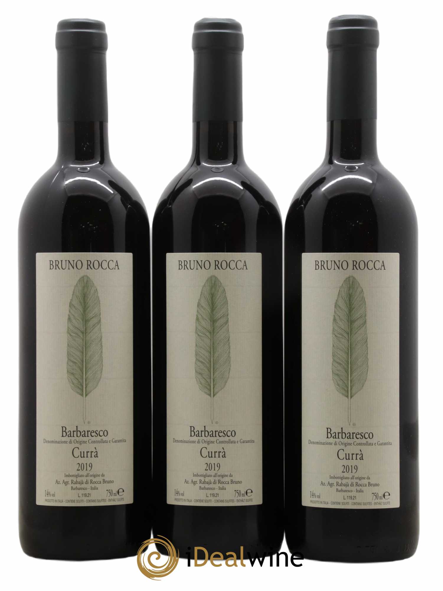 Barbaresco DOCG Currà Bruno Rocca 2019 - Lot de 3 bouteilles - 0