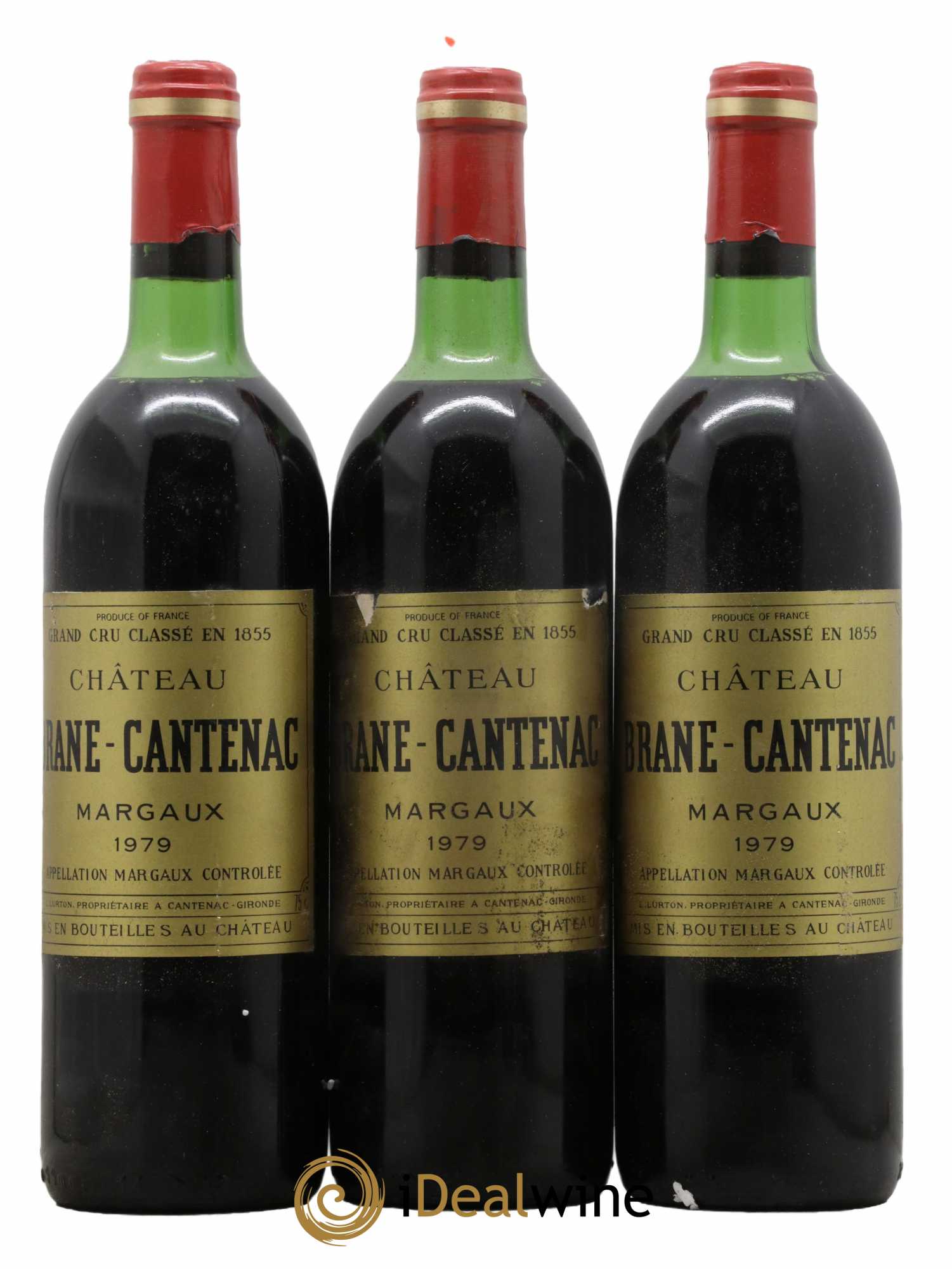 Château Brane Cantenac 2ème Grand Cru Classé 1979 - Lot de 3 bouteilles - 0