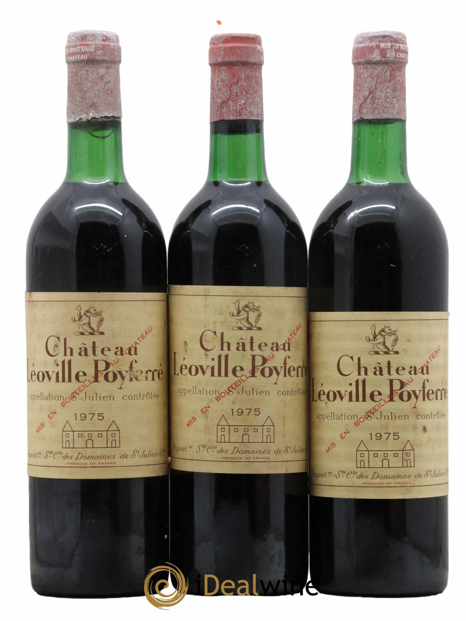 Château Léoville Poyferré 2ème Grand Cru Classé 1975 - Lot de 3 bouteilles - 0