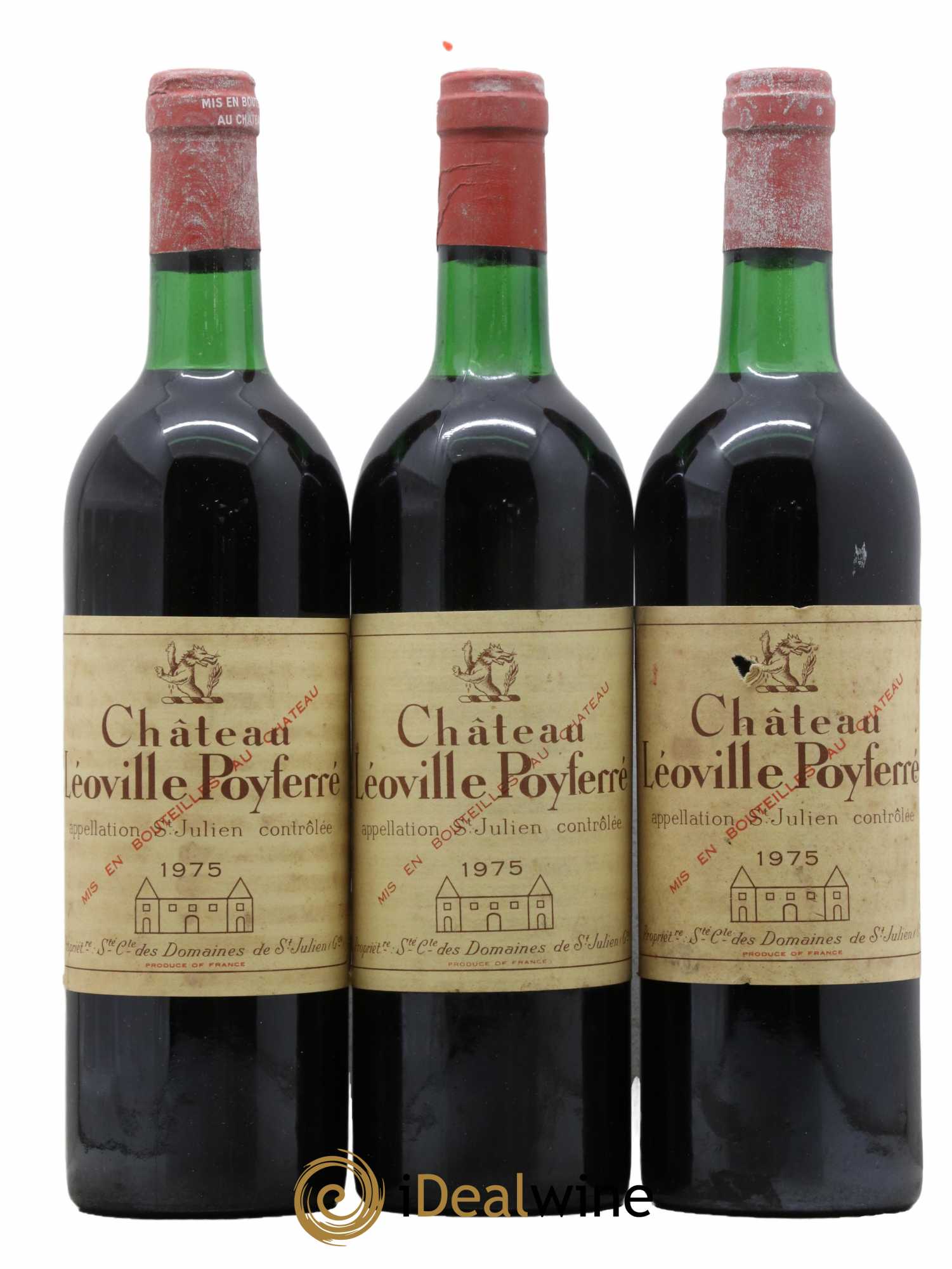 Château Léoville Poyferré 2ème Grand Cru Classé 1975 - Lot de 3 bouteilles - 0