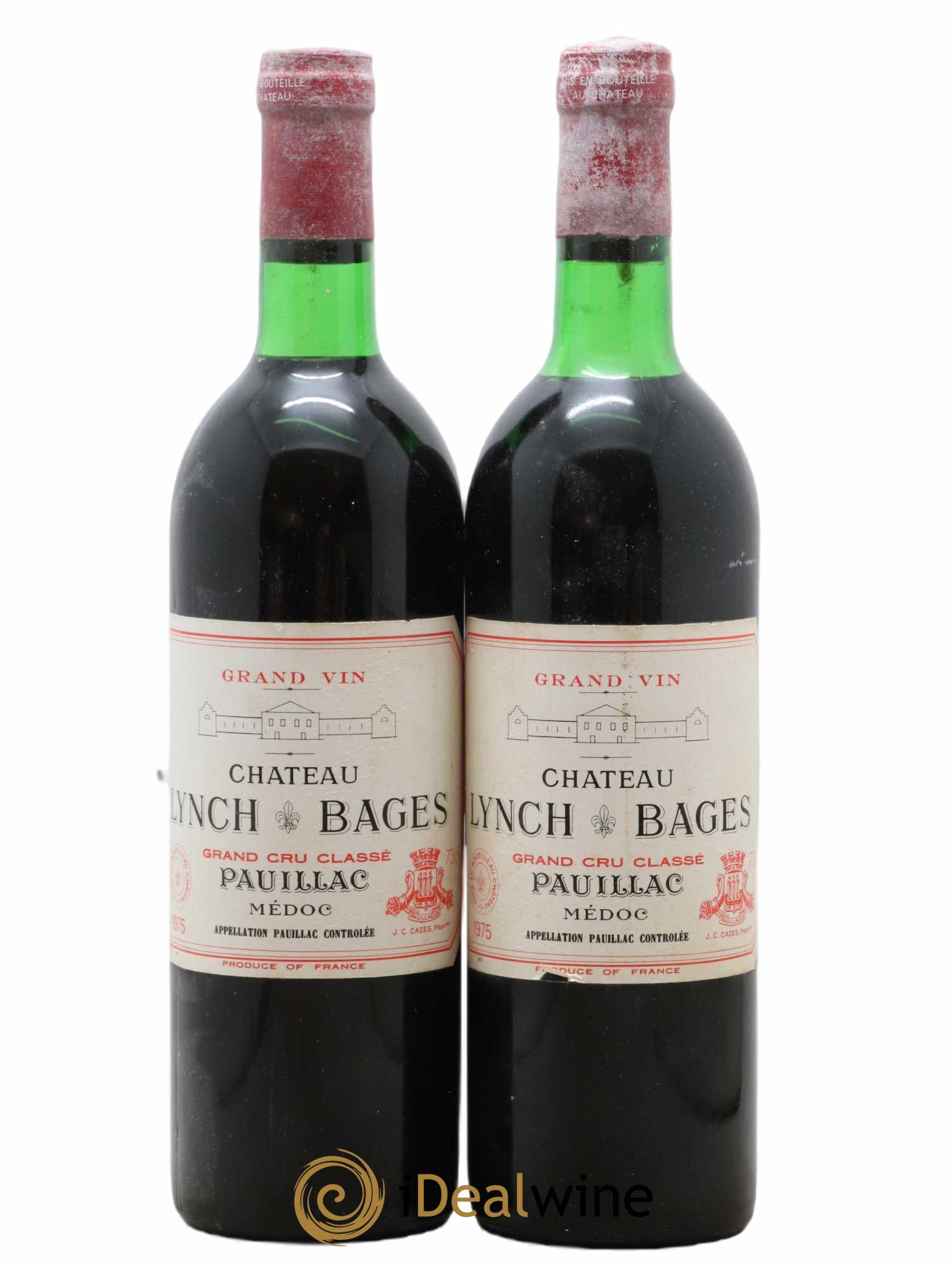 Château Lynch Bages 5ème Grand Cru Classé 1975 - Lot de 2 bouteilles - 0