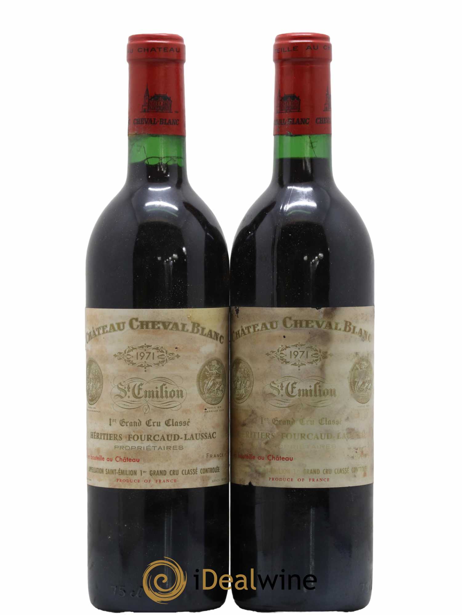 Château Cheval Blanc 1er Grand Cru Classé A 1971 - Lot de 2 bouteilles - 0