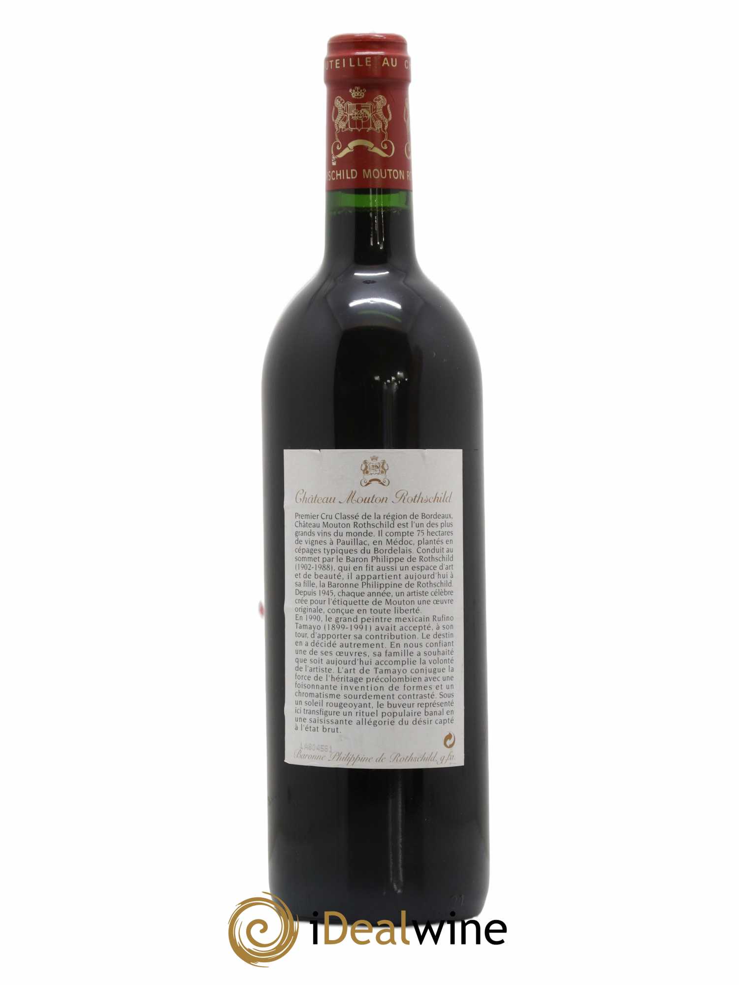 Château Mouton Rothschild 1er Grand Cru Classé 1998 - Lot de 1 bouteille - 1