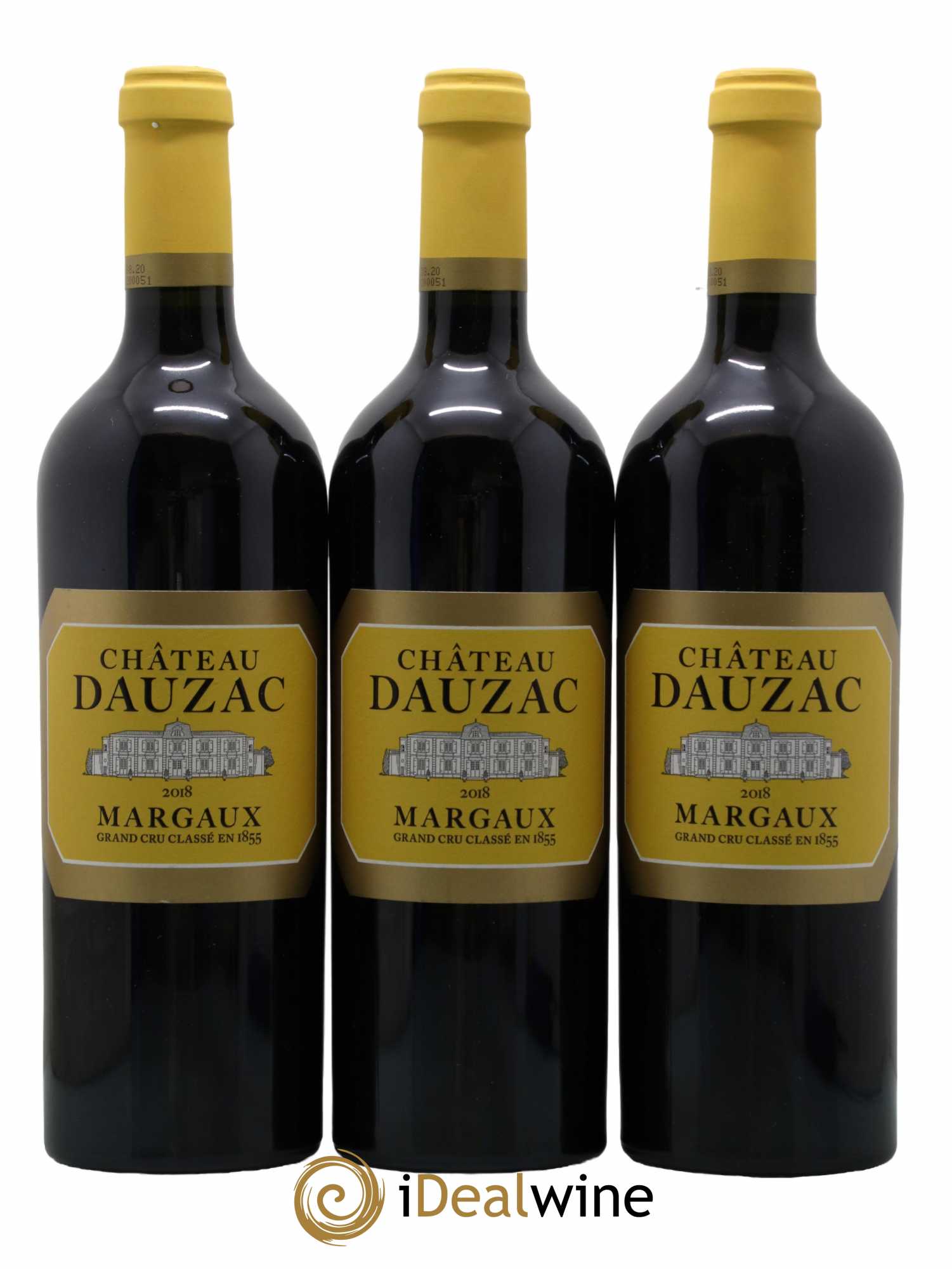 Château Dauzac 5ème Grand Cru Classé 2018 - Lotto di 3 bottiglie - 0