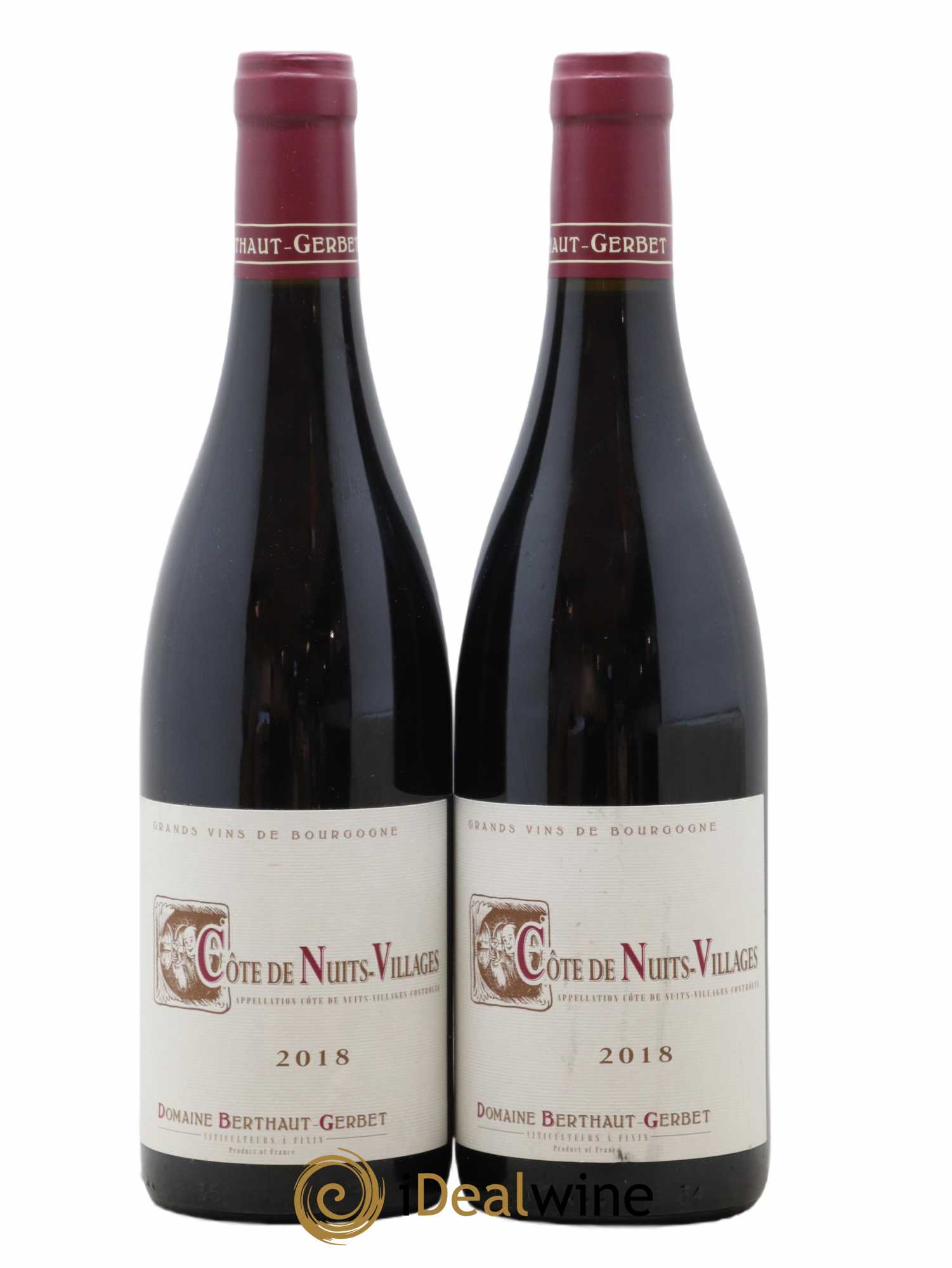 Côte de Nuits-Villages Domaine Berthaut Gerbet 2018 - Lot de 2 bouteilles - 0