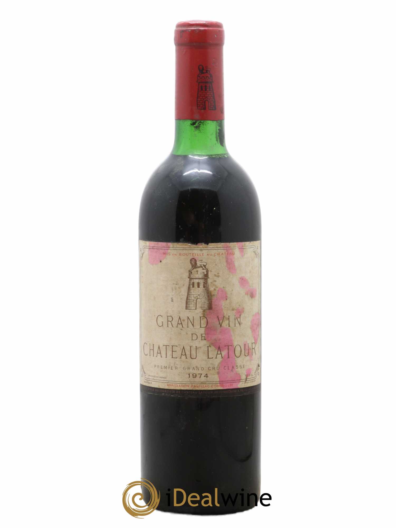 Château Latour 1er Grand Cru Classé 1974 - Lot de 1 bouteille - 0