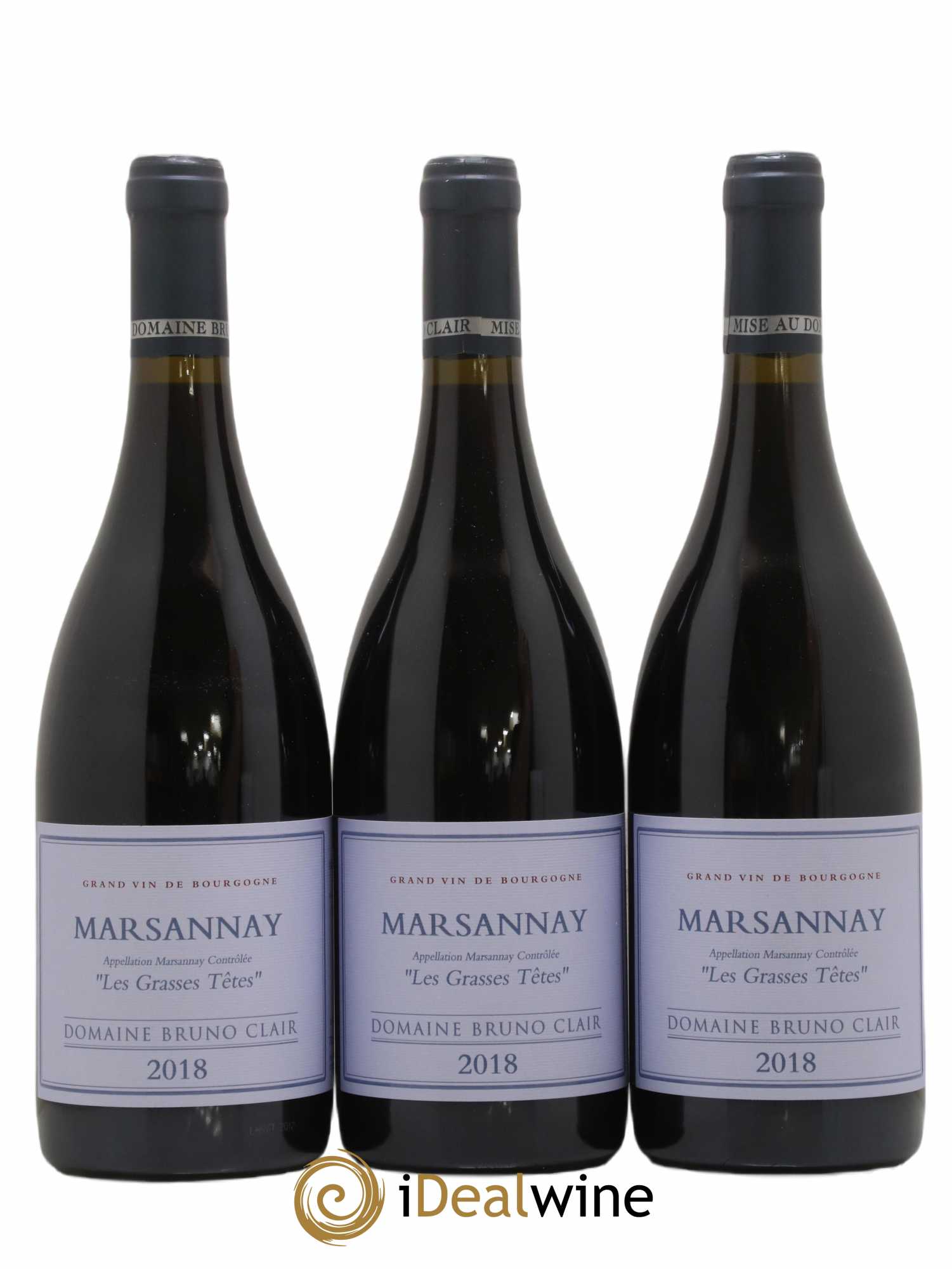 Marsannay Les Grasses Tetes Bruno Clair (Domaine) 2018 - Lot de 3 bouteilles - 0