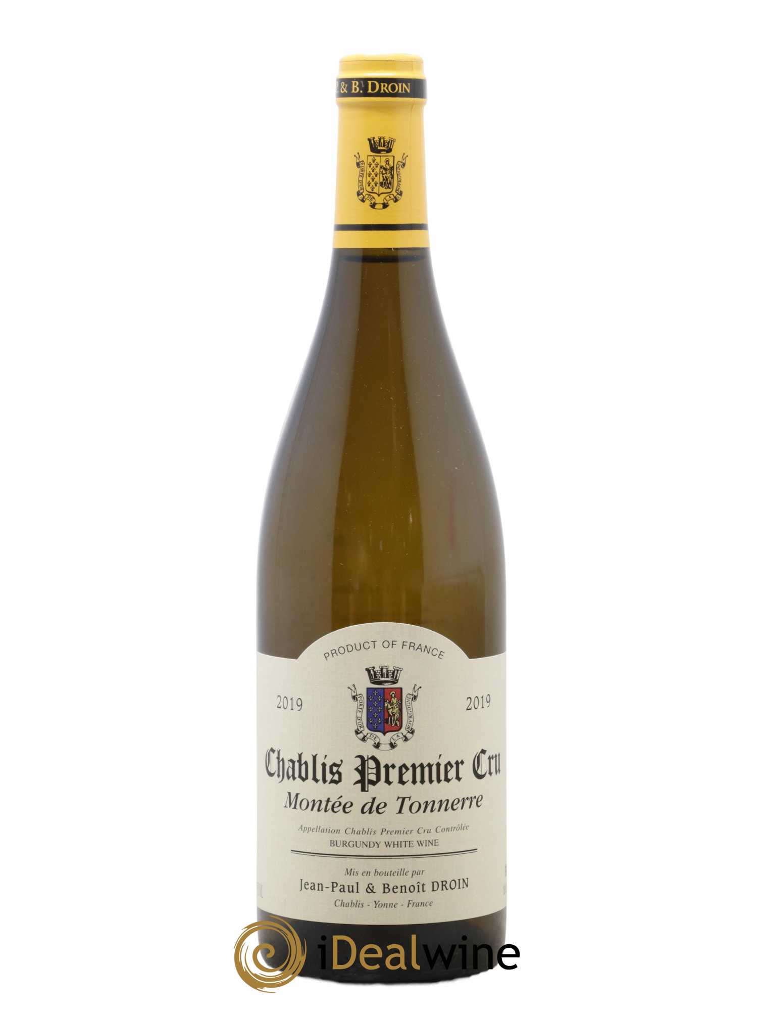 Chablis 1er Cru Montée de Tonnerre Jean-Paul & Benoît Droin (Domaine) 2019 - Lot de 1 bouteille - 0