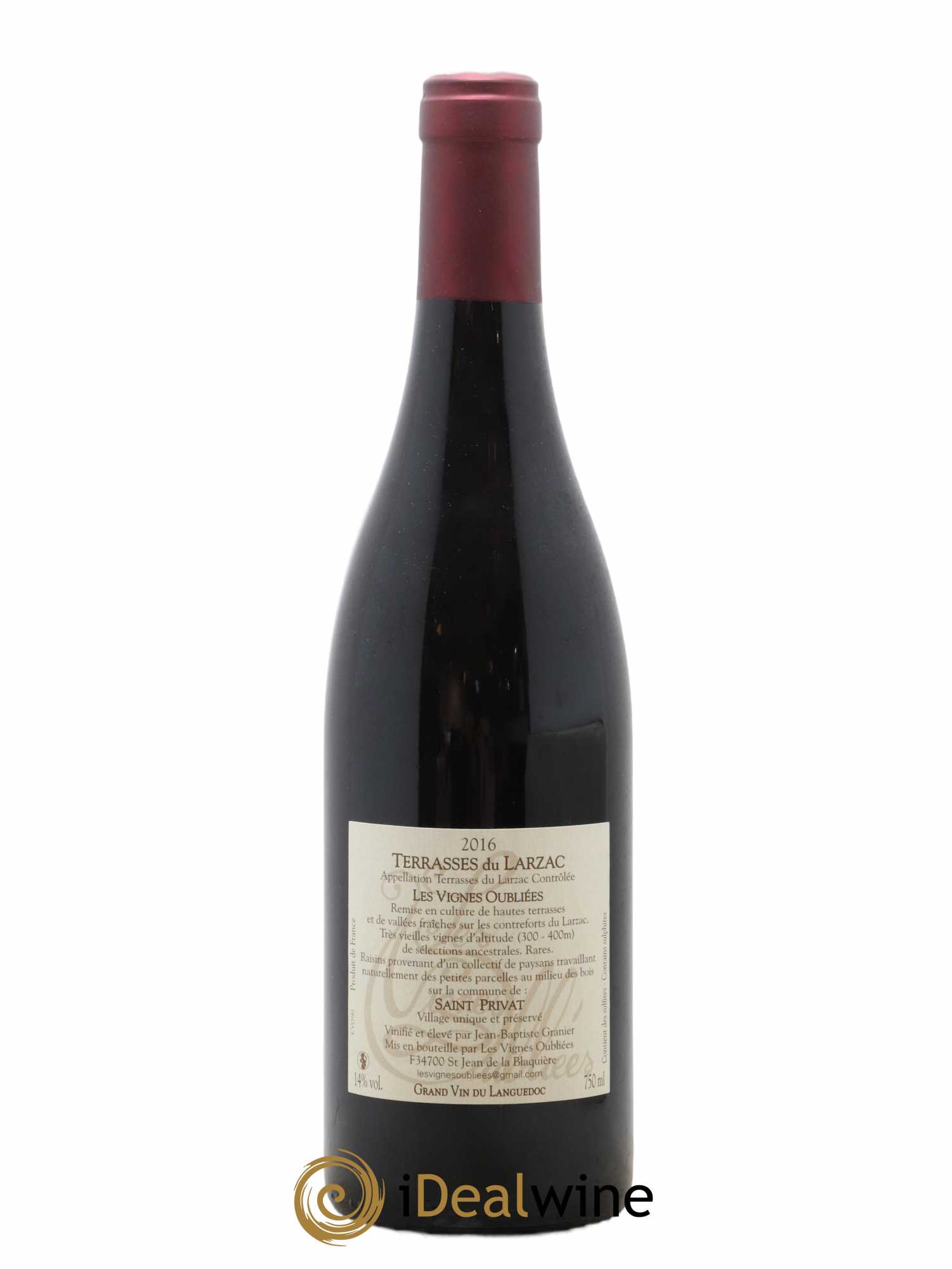 Languedoc Les Vignes oubliées Jean-Baptiste Granier 2016 - Lot de 1 bouteille - 1
