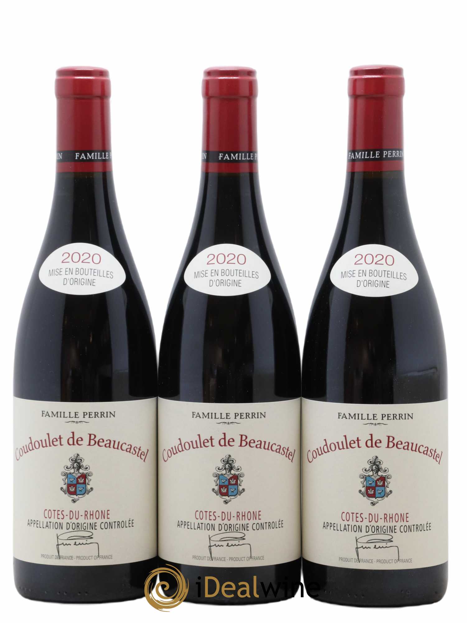 Côtes-du-Rhône Coudoulet de Beaucastel Famille Perrin 2020 - Lot de 3 bouteilles - 0