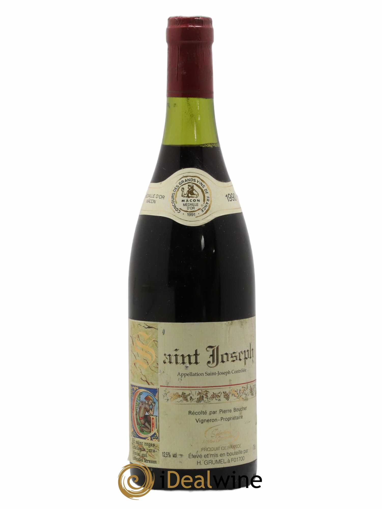 Saint-Joseph Pierre Boucher 1990 - Lot de 1 bouteille - 0