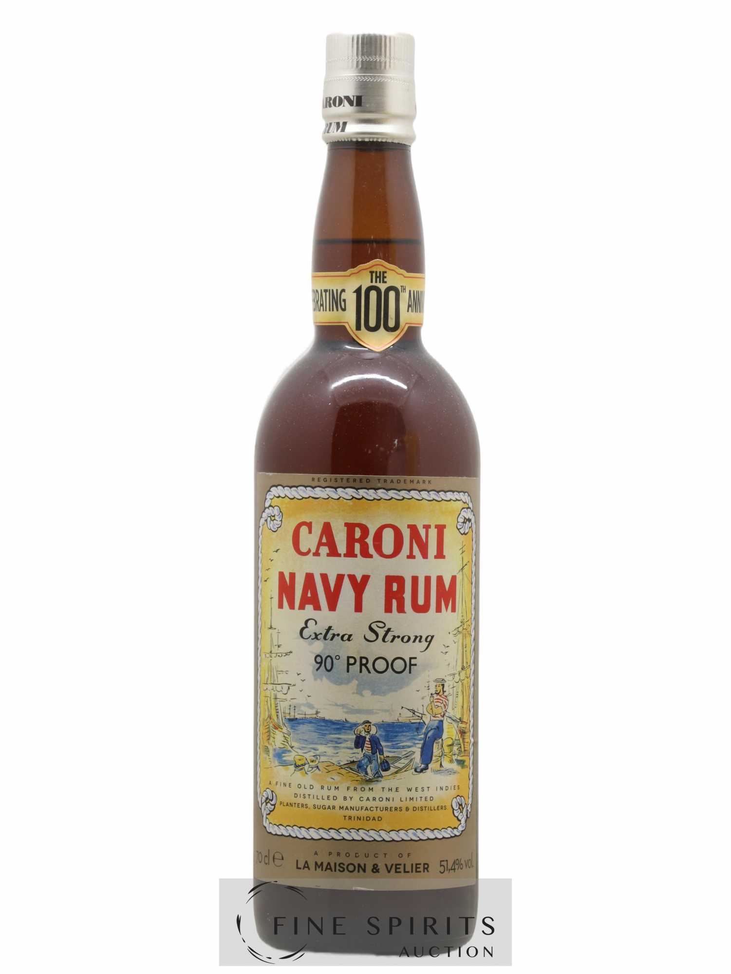 Caroni 18 years Velier Navy Rum 90° Proof - bottled 2018 Celebrating the 100th Anniversary Extra Strong - Lot de 1 bouteille - 1