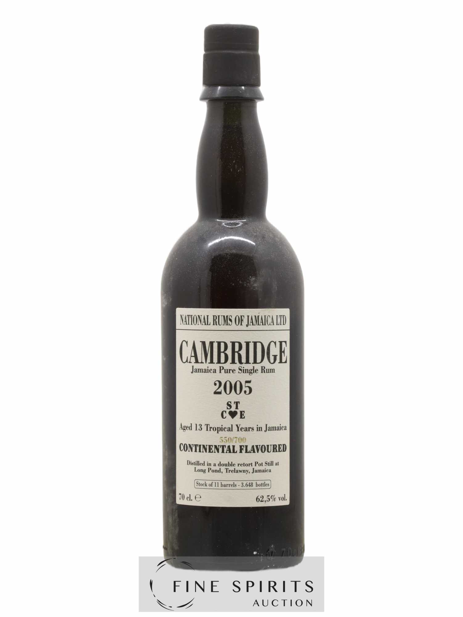 Cambridge 13 years 2005 Of. Mark ST C E - One of 3648 - bottled 2018 LM&V National Rums of Jamaica - Lot de 1 bouteille - 1